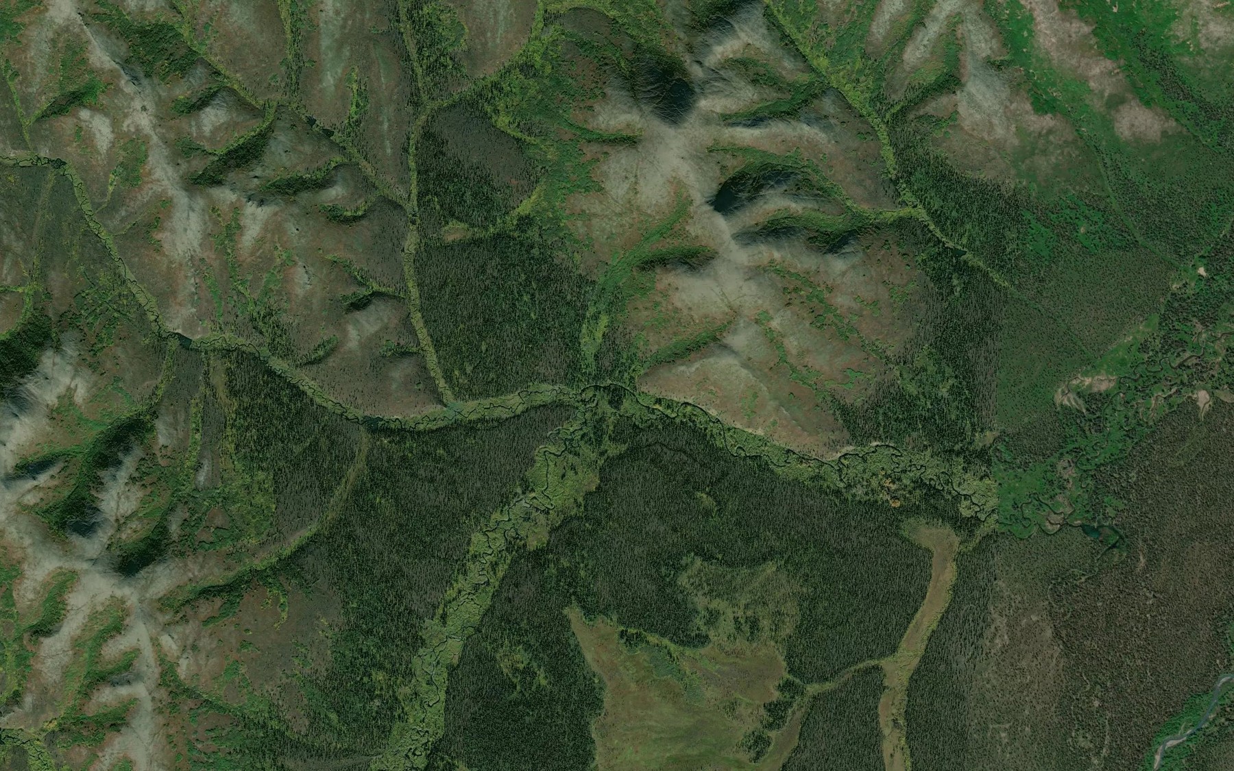 Satellite map of the Cinnabar Creek
