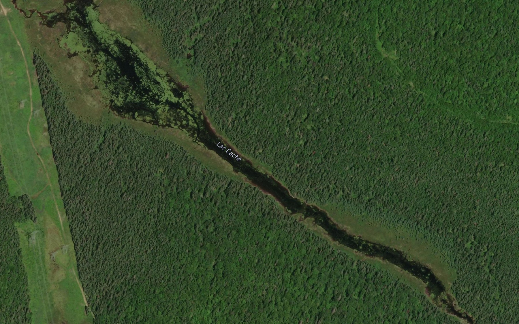 Satellite map of the Lac Cache
