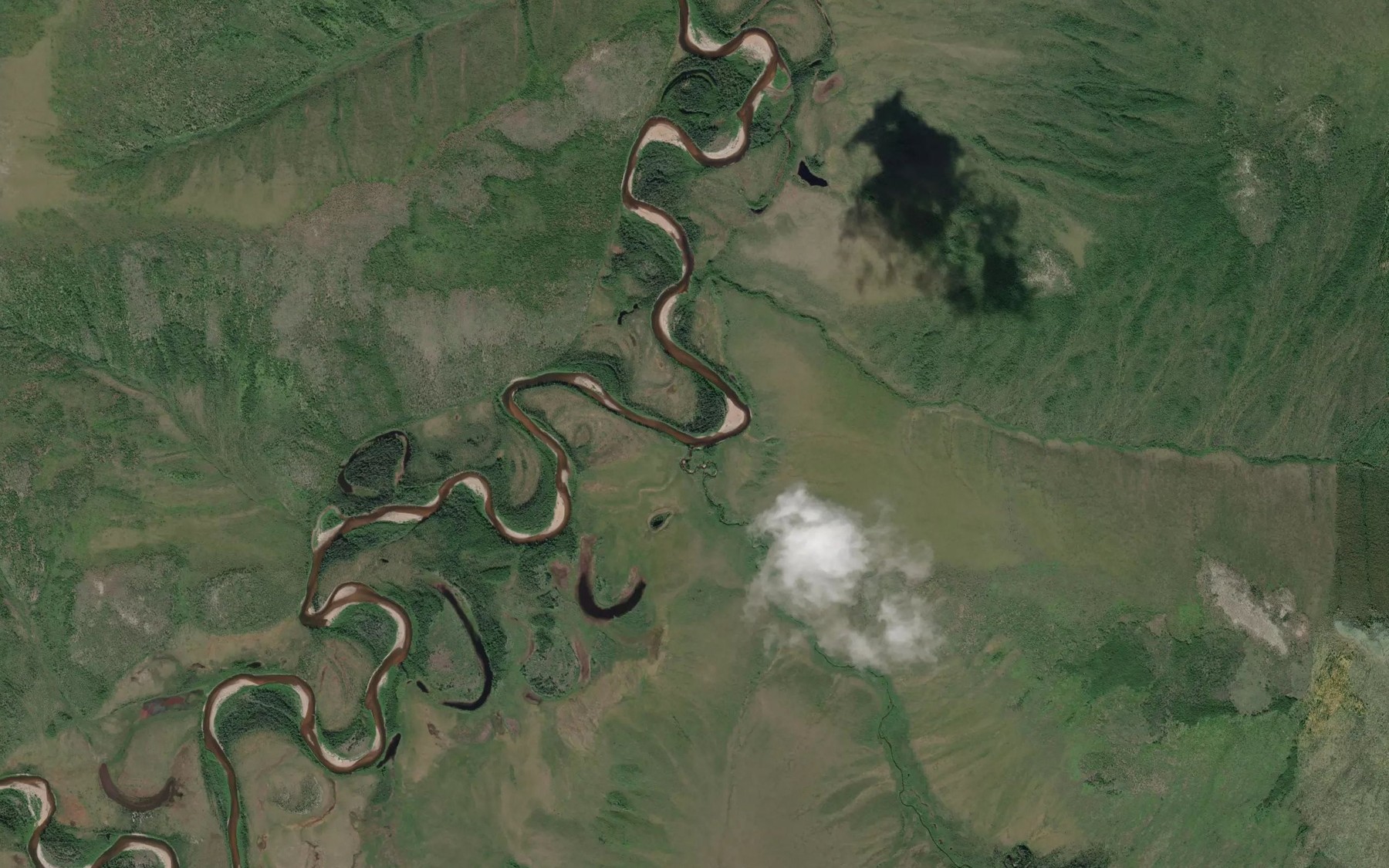 Satellite map of the Hot Springs Creek