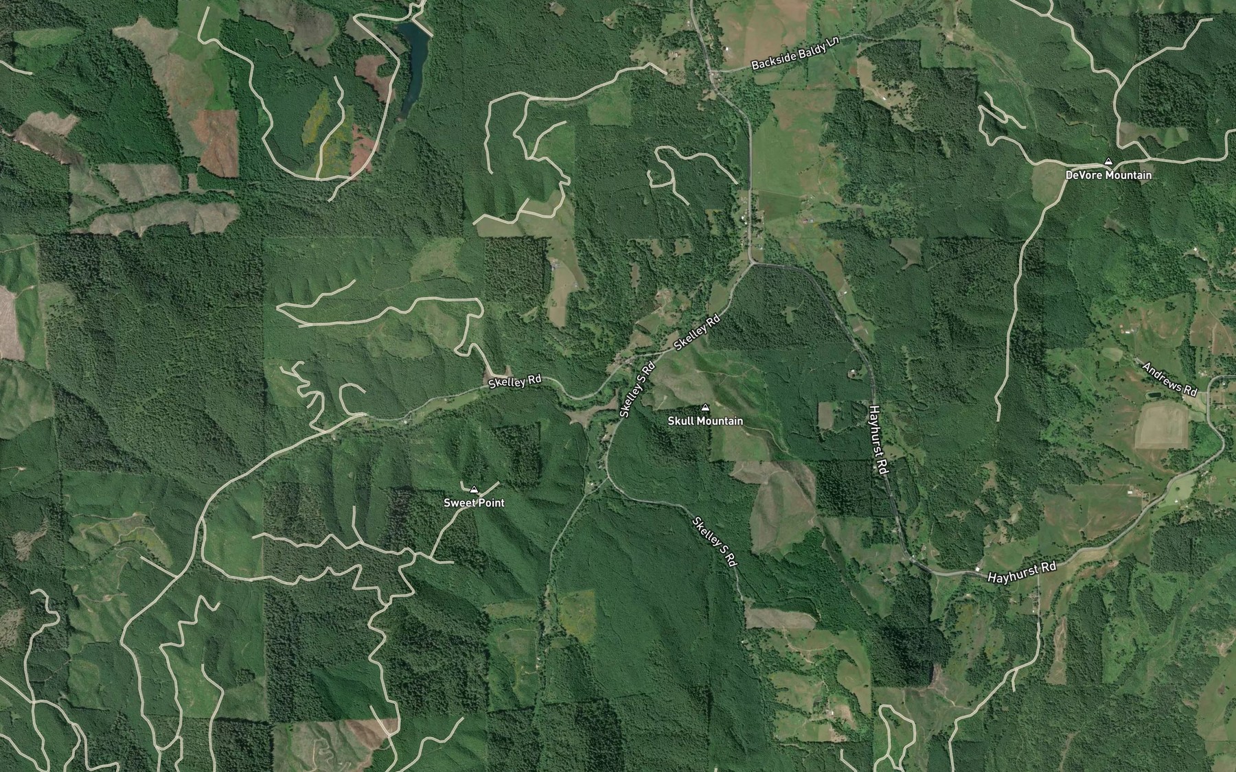 Satellite map of the Flagler Creek