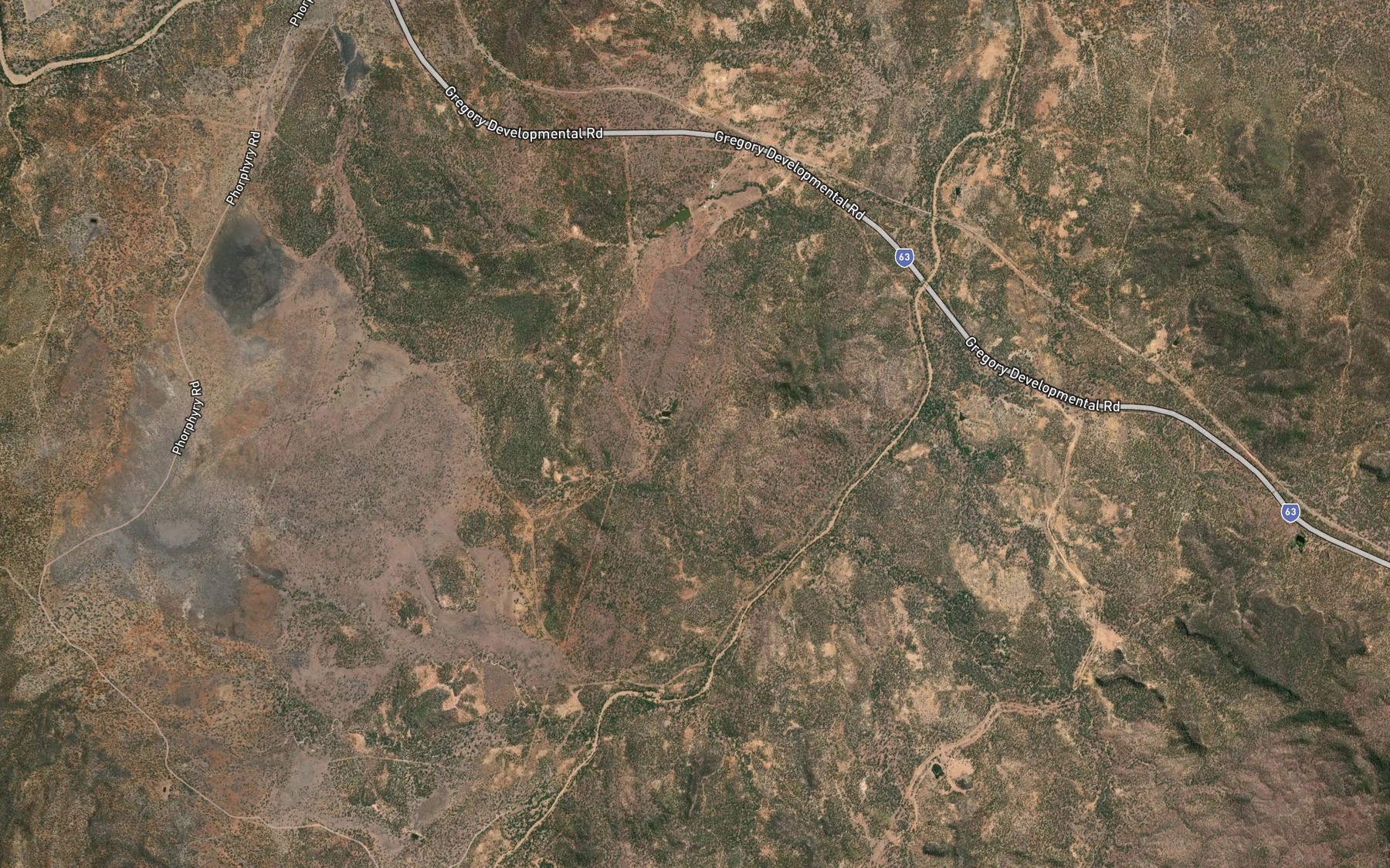 Satellite map of the Bridle Creek