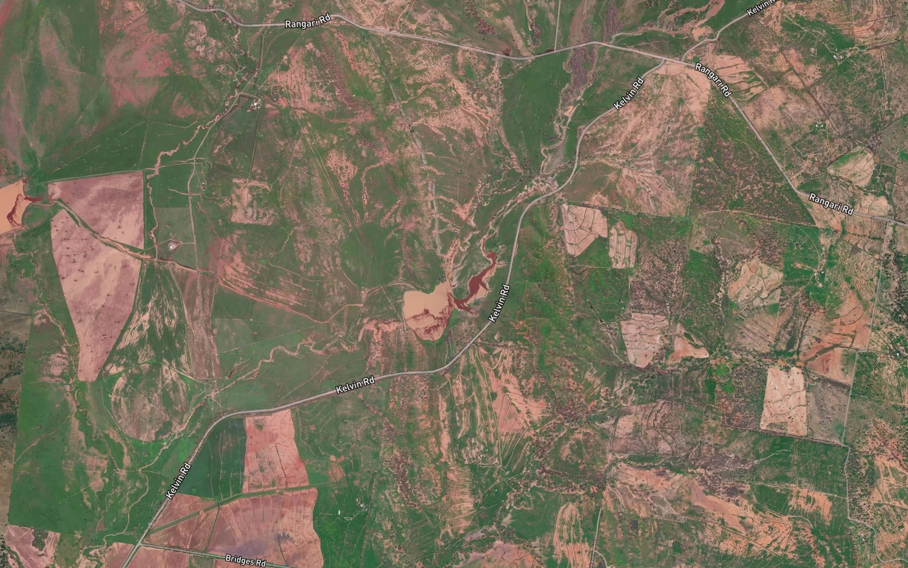 Satellite map of the Buchanans Creek