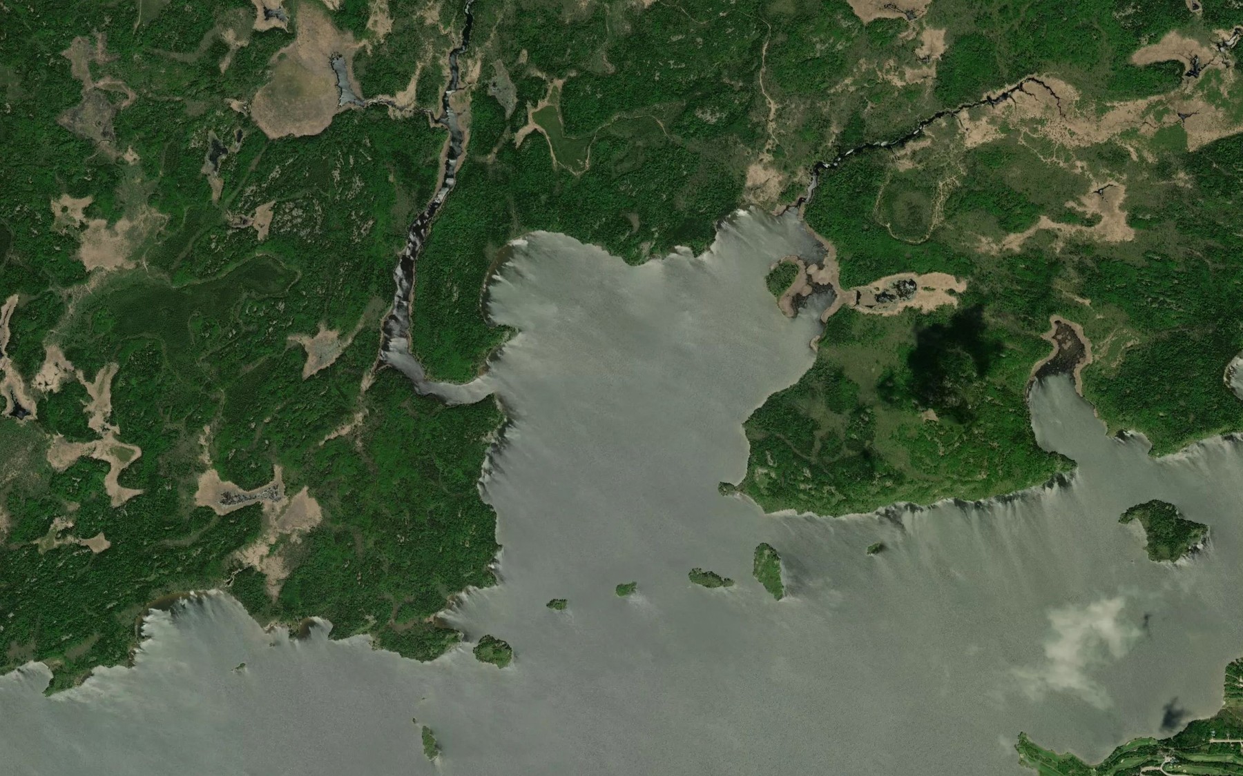 Satellite map of the Hay Bay