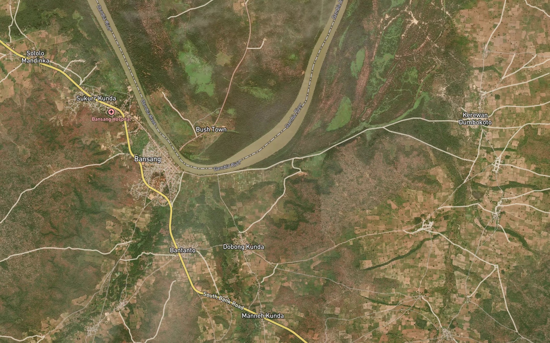 Satellite map of the Kerewan Bolon