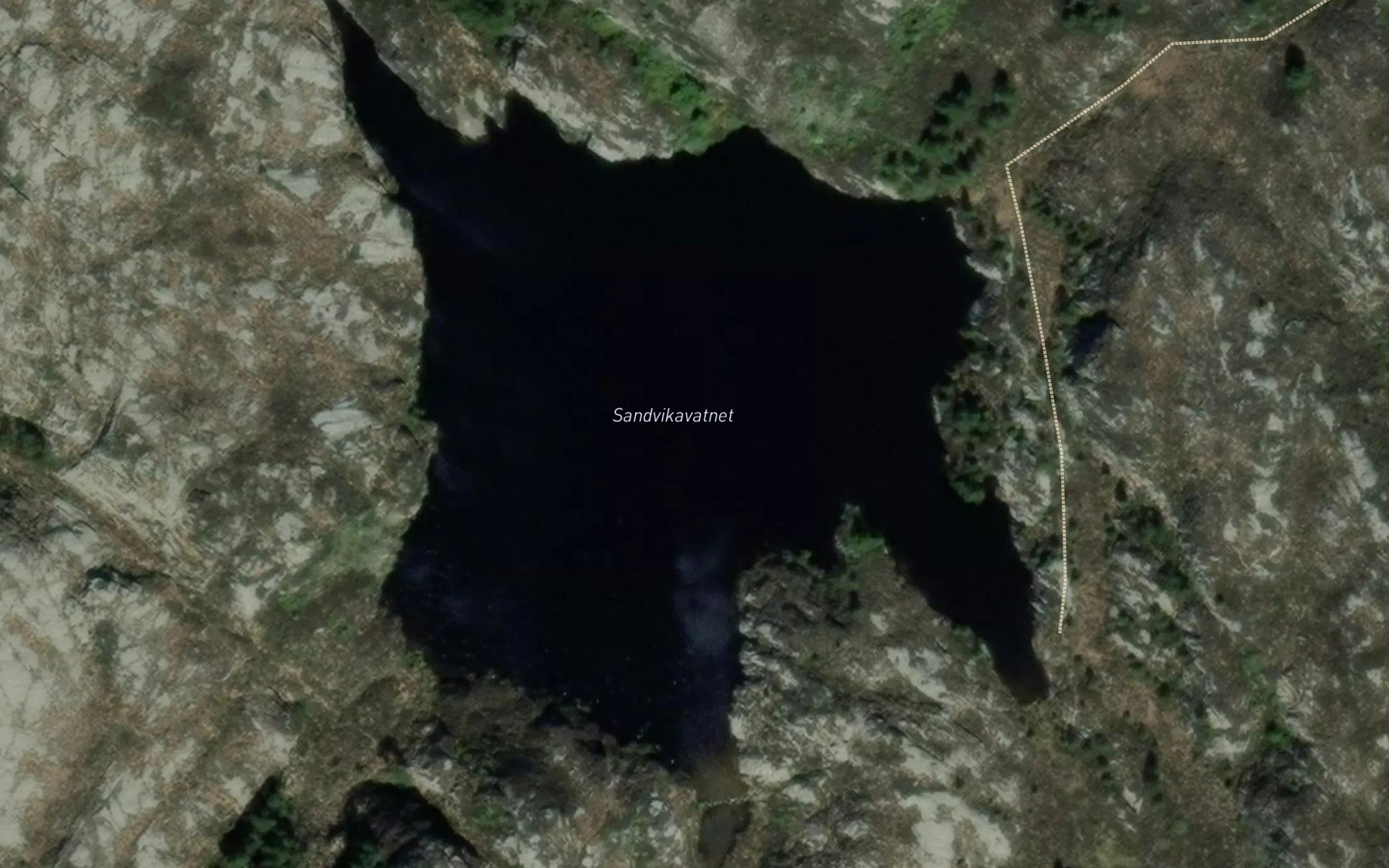 Satellite map of the Sandvikavatnet