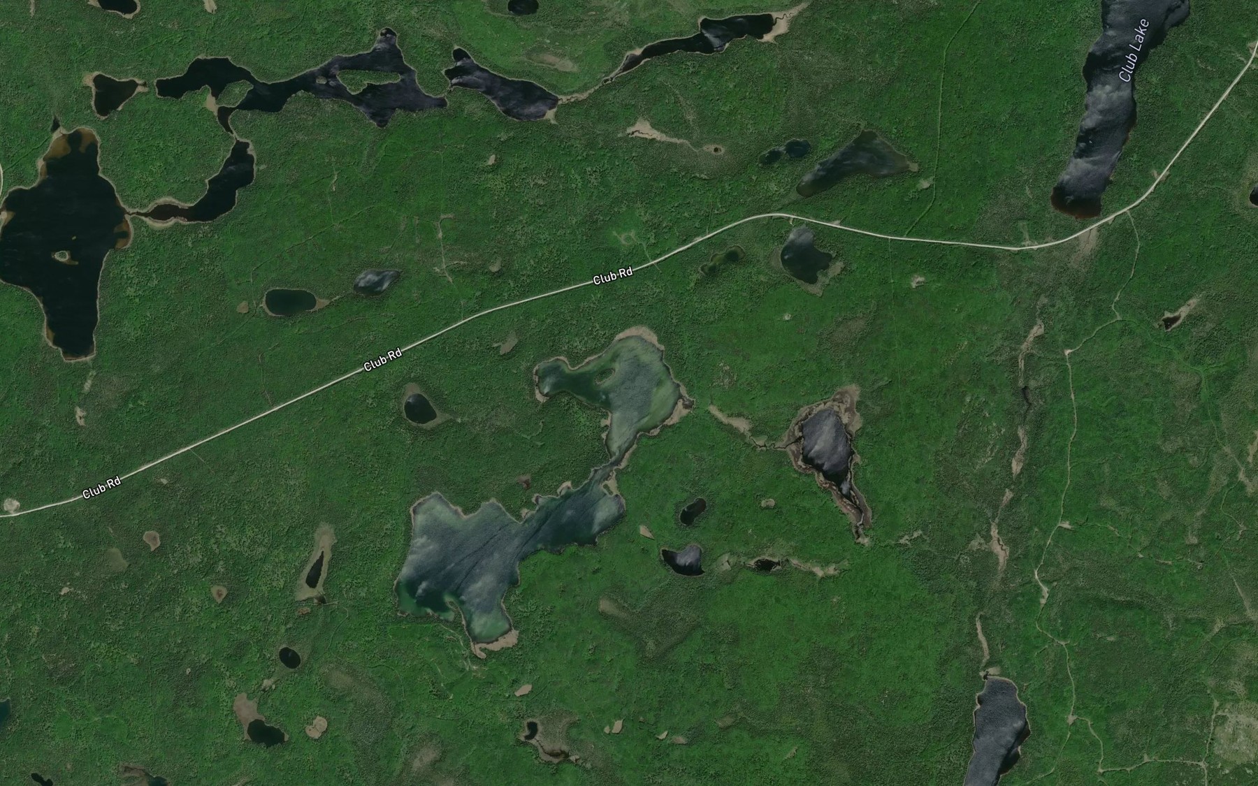 Satellite map of the Bessie Lake