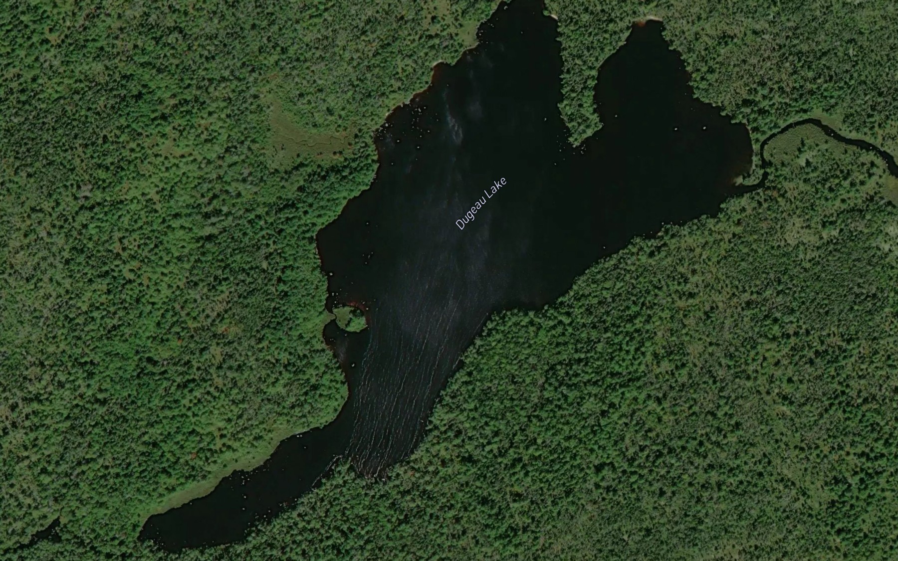 Satellite map of the Dugeau Lake