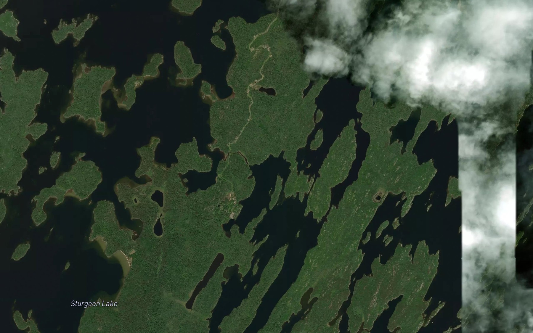 Satellite map of the St. Anthony Bay