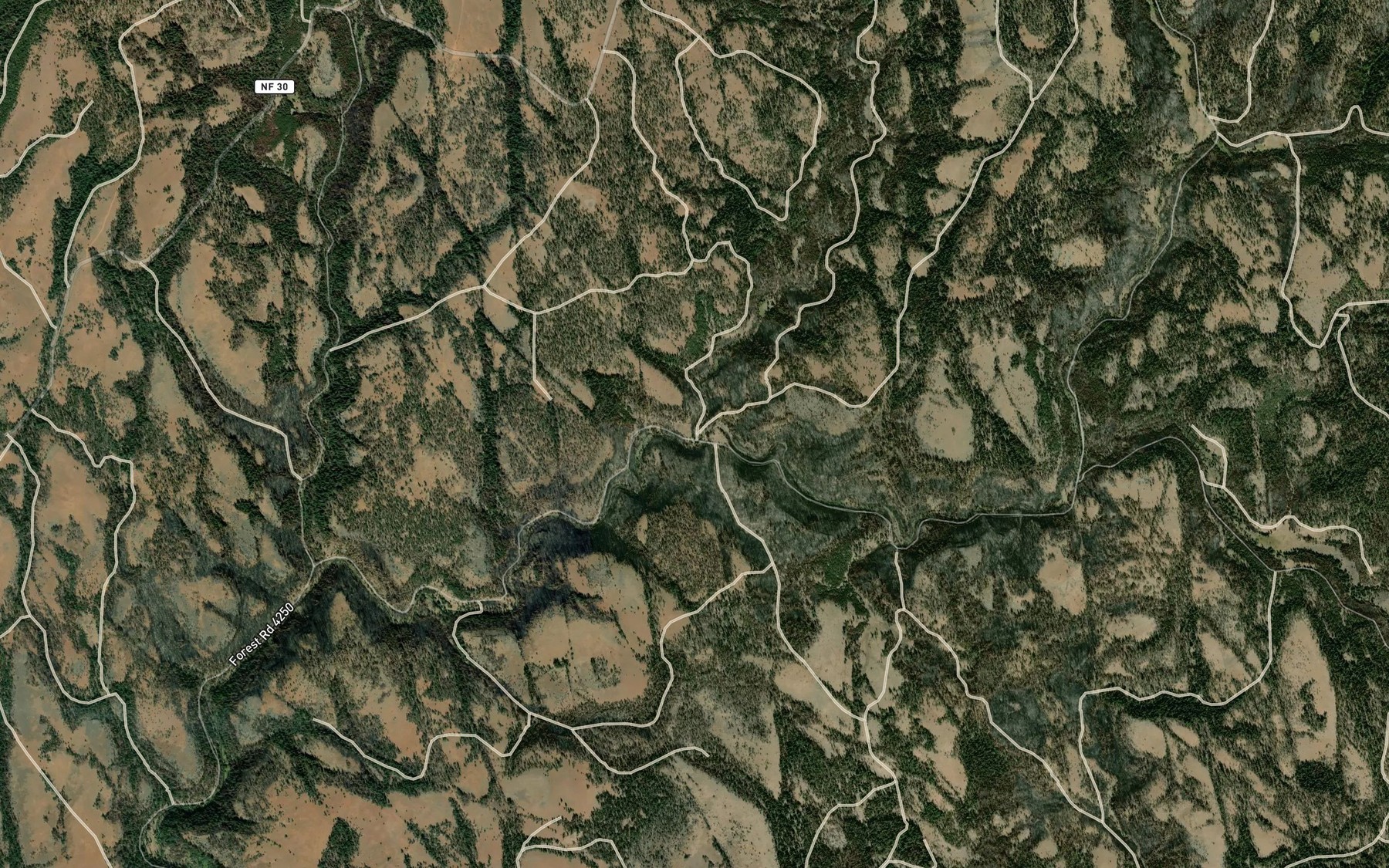 Satellite map of the Double Corral Creek
