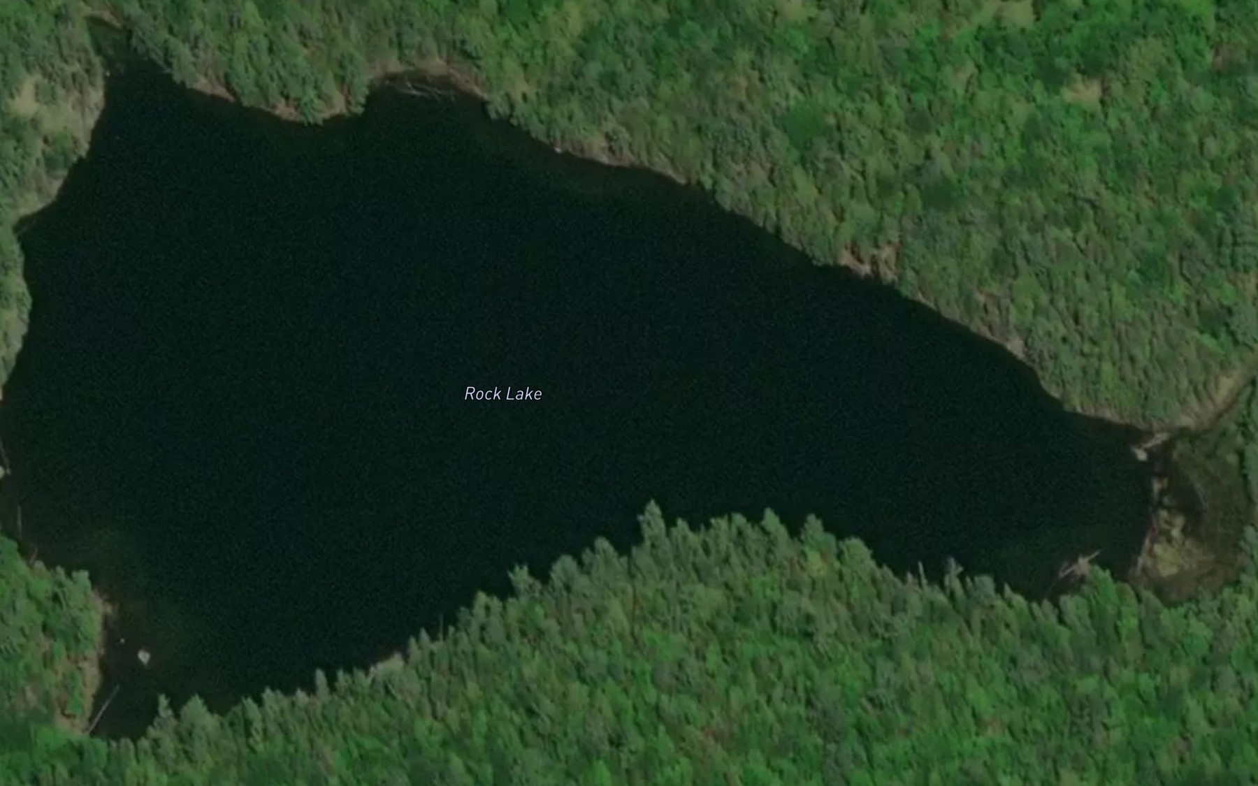 Satellite map of the Rock Lake