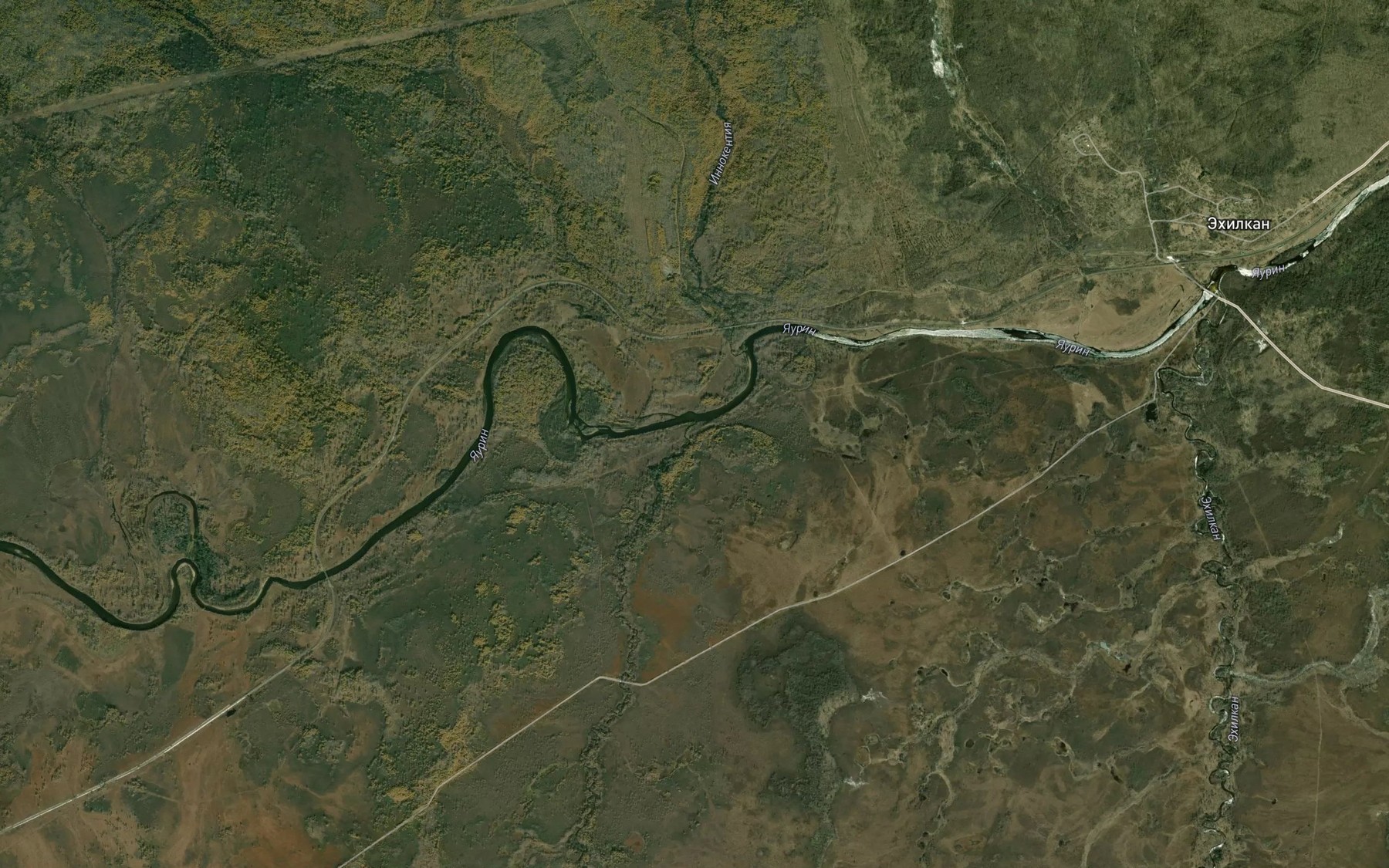 Satellite map of the Nizhniye Urundy