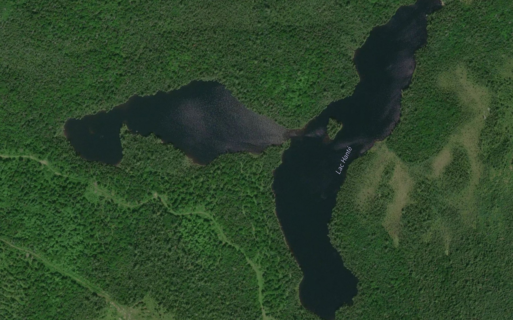 Satellite map of the Lac Hante