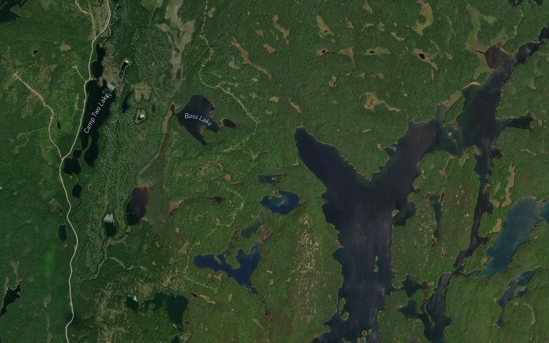 Satellite map of the Squirrel Lake
