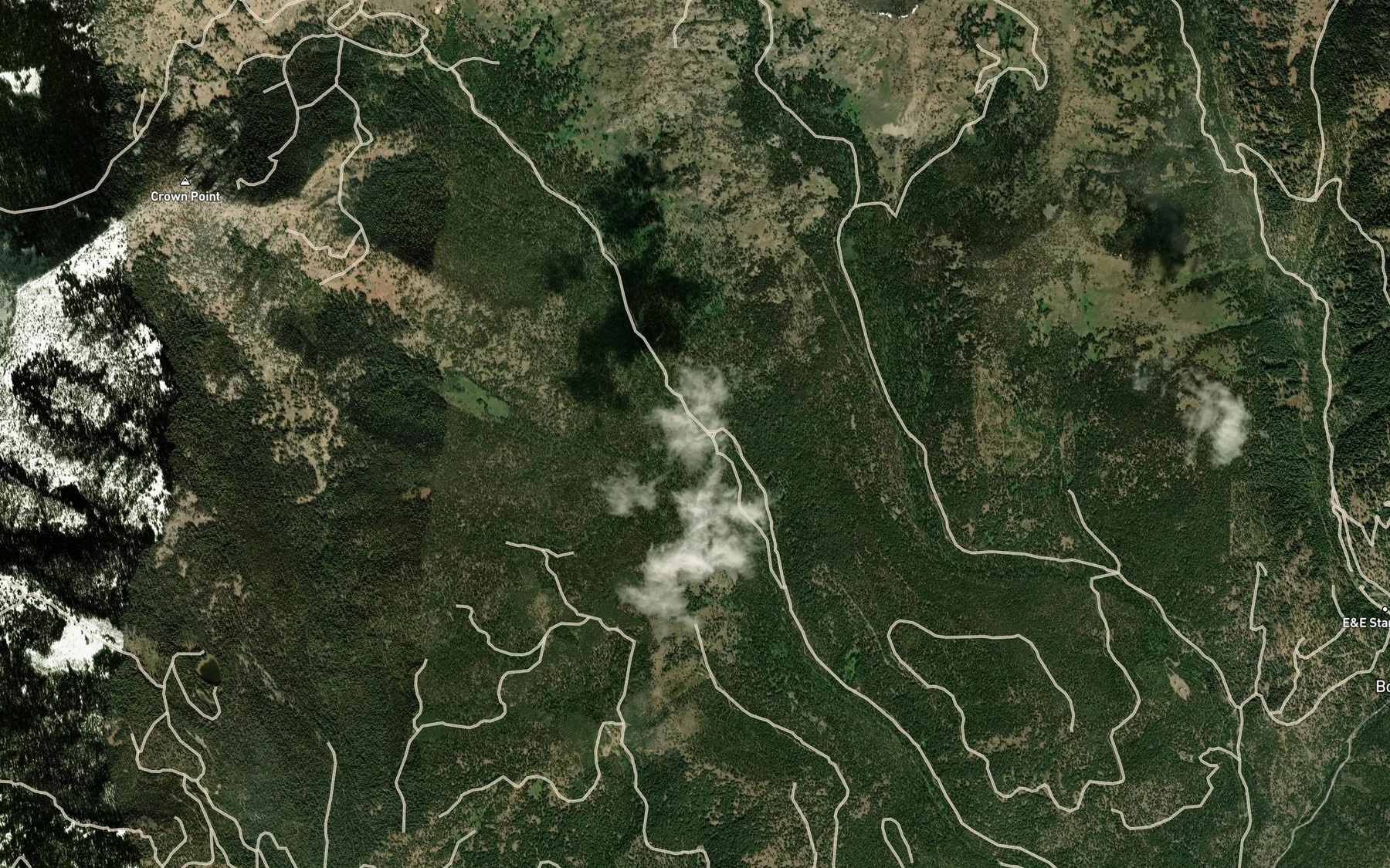 Satellite map of the Erin Creek