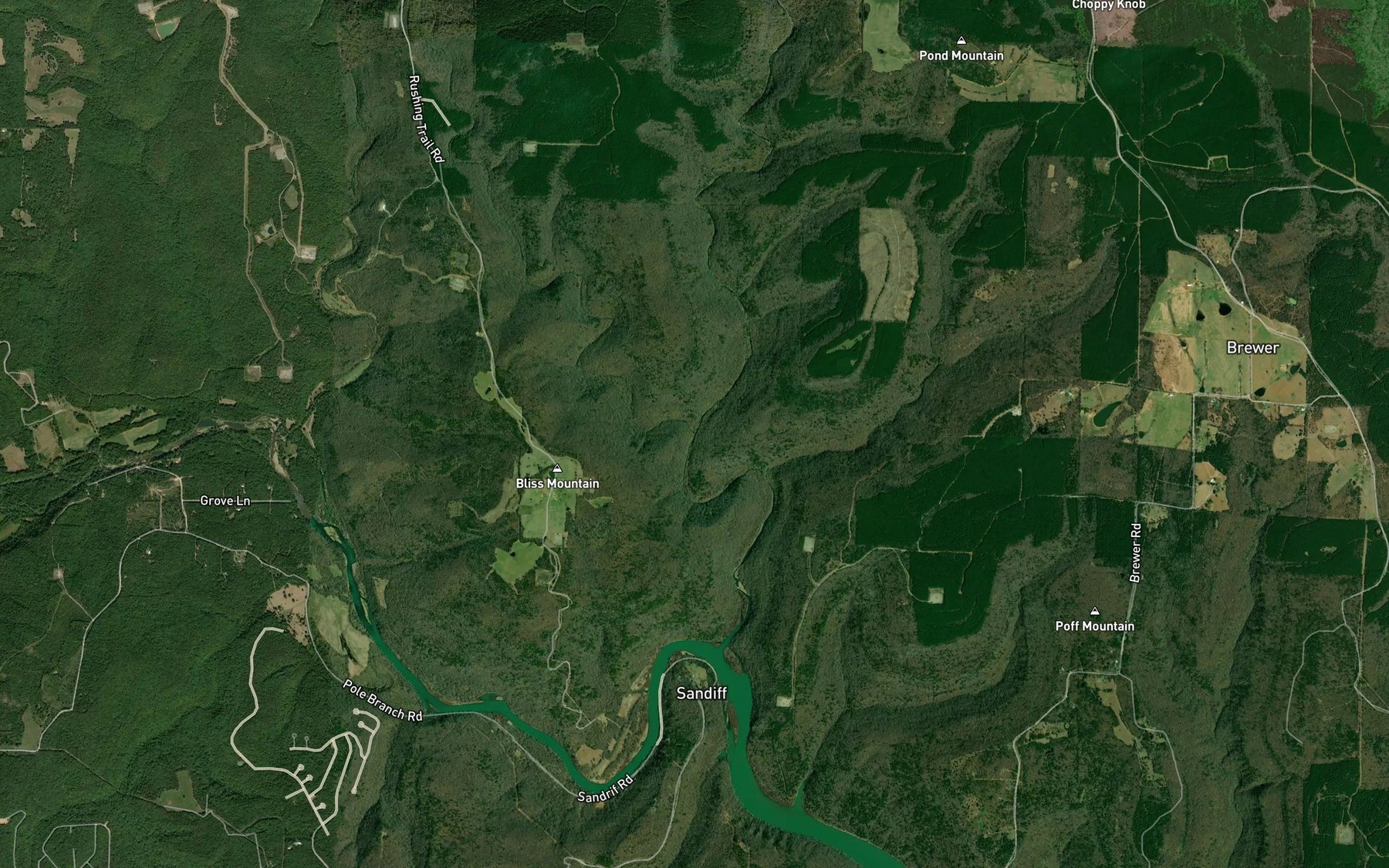 Satellite map of the Little Wild Goose Creek