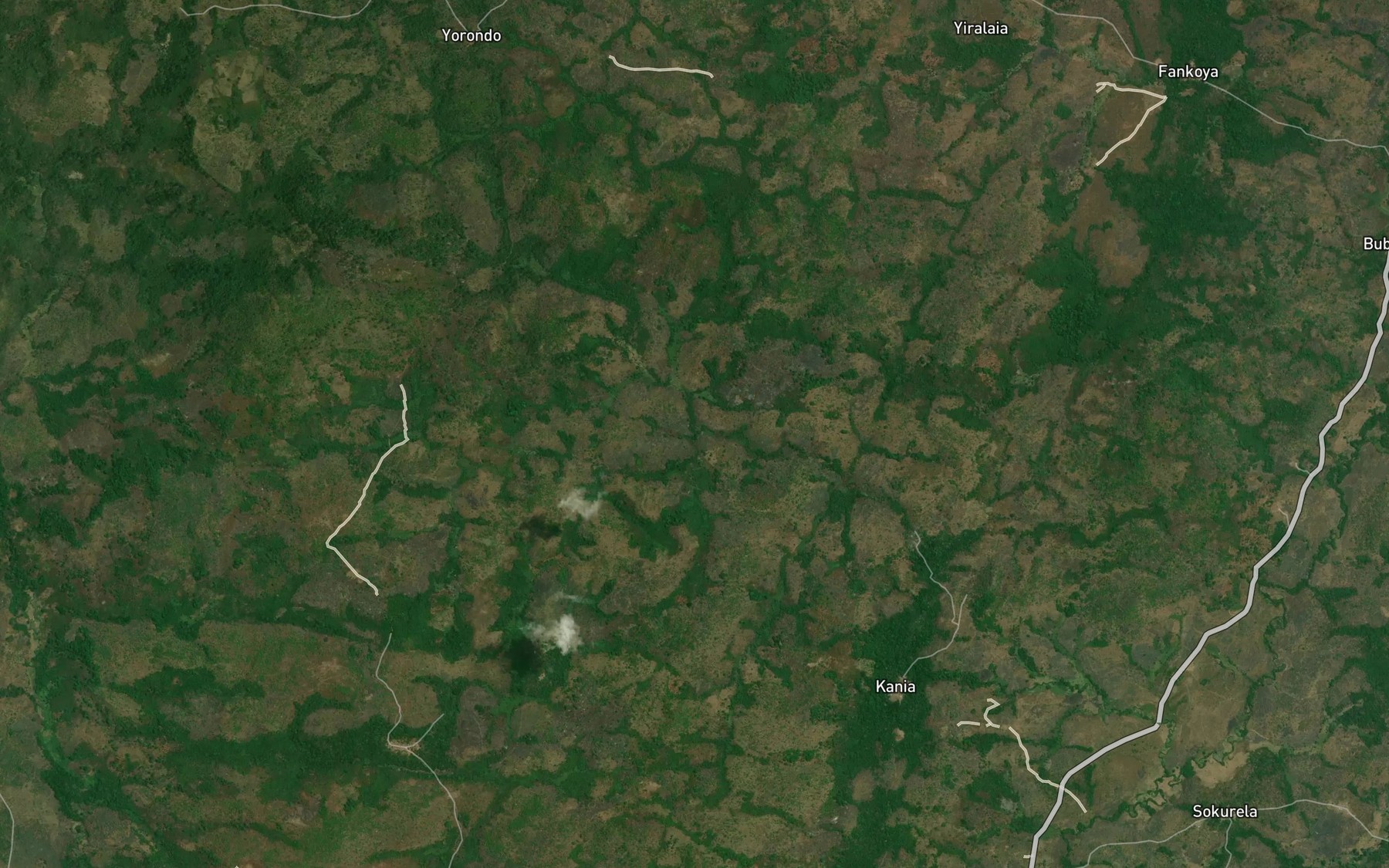 Satellite map of the Yisanko