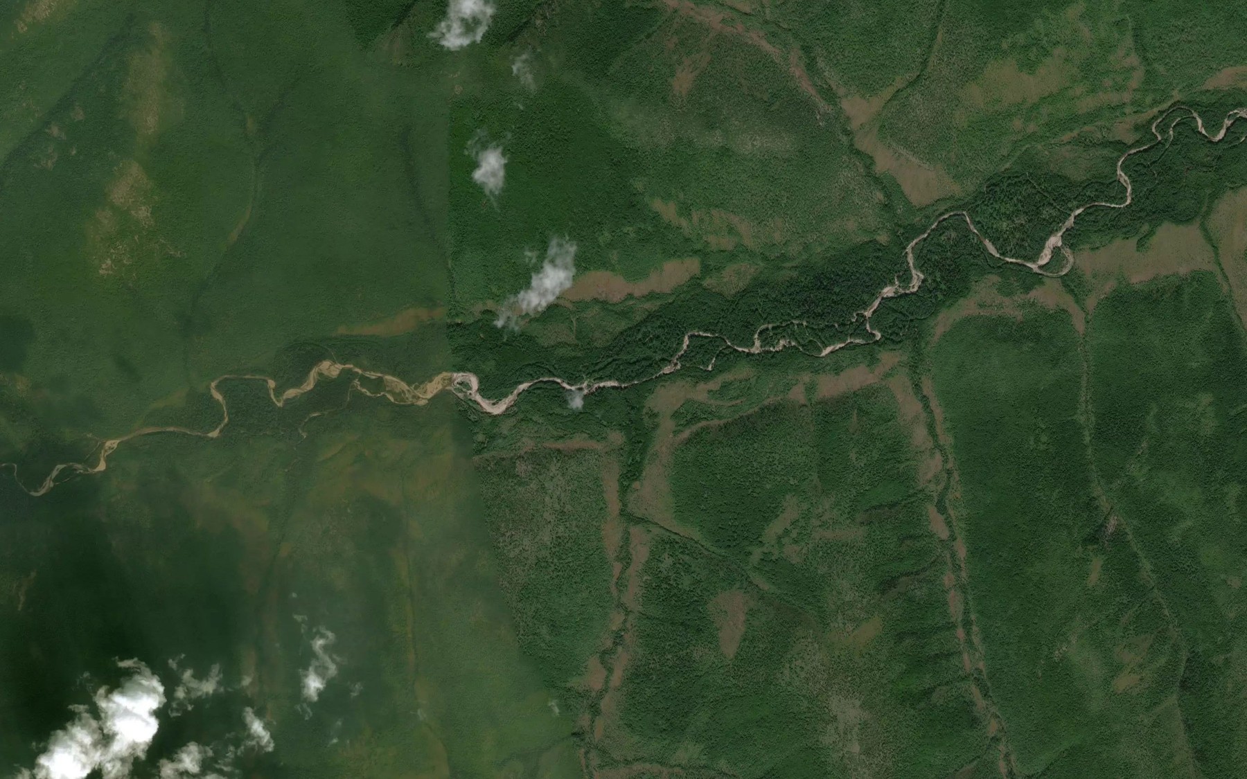 Satellite map of the Listvennichnyy