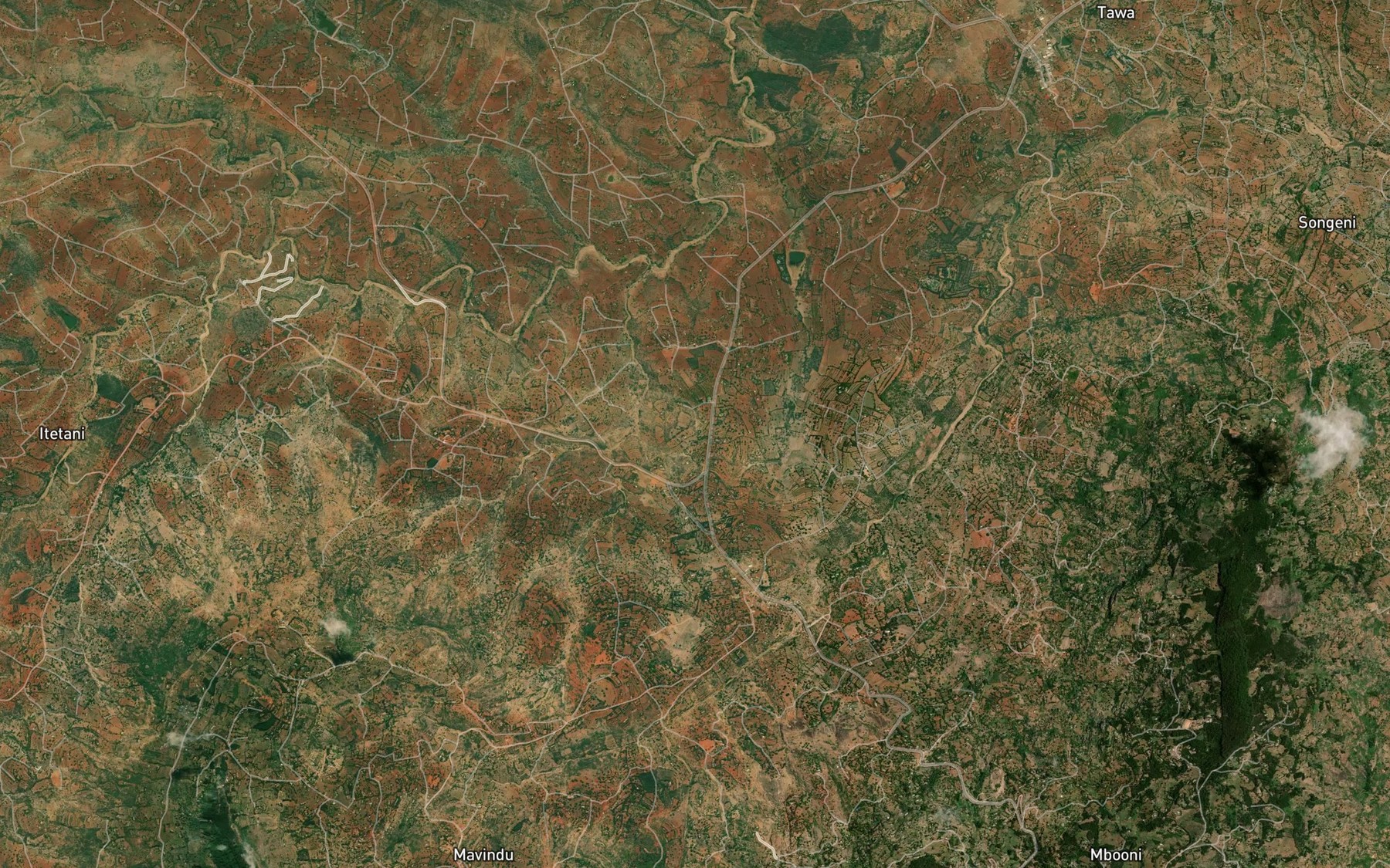 Satellite map of the Kituku