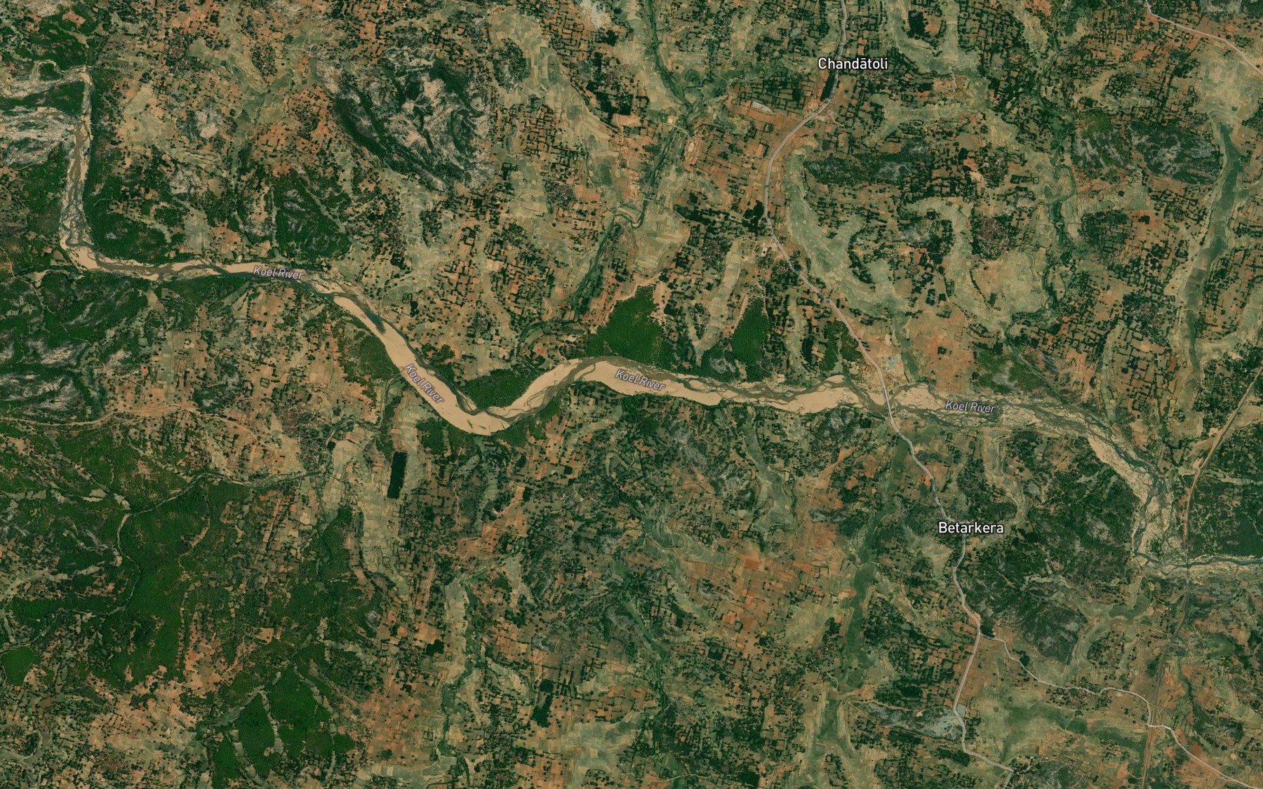 Satellite map of the Jamdih Nadi