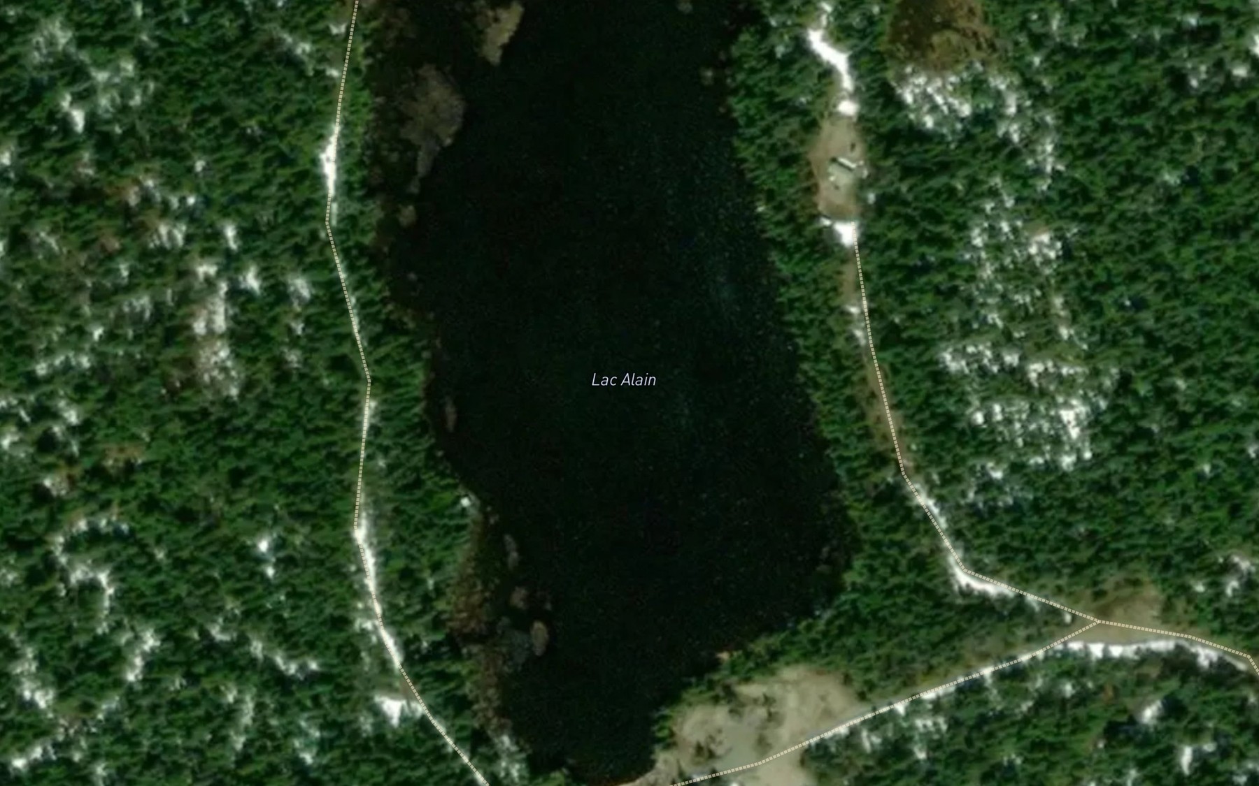 Satellite map of the Lac Alain