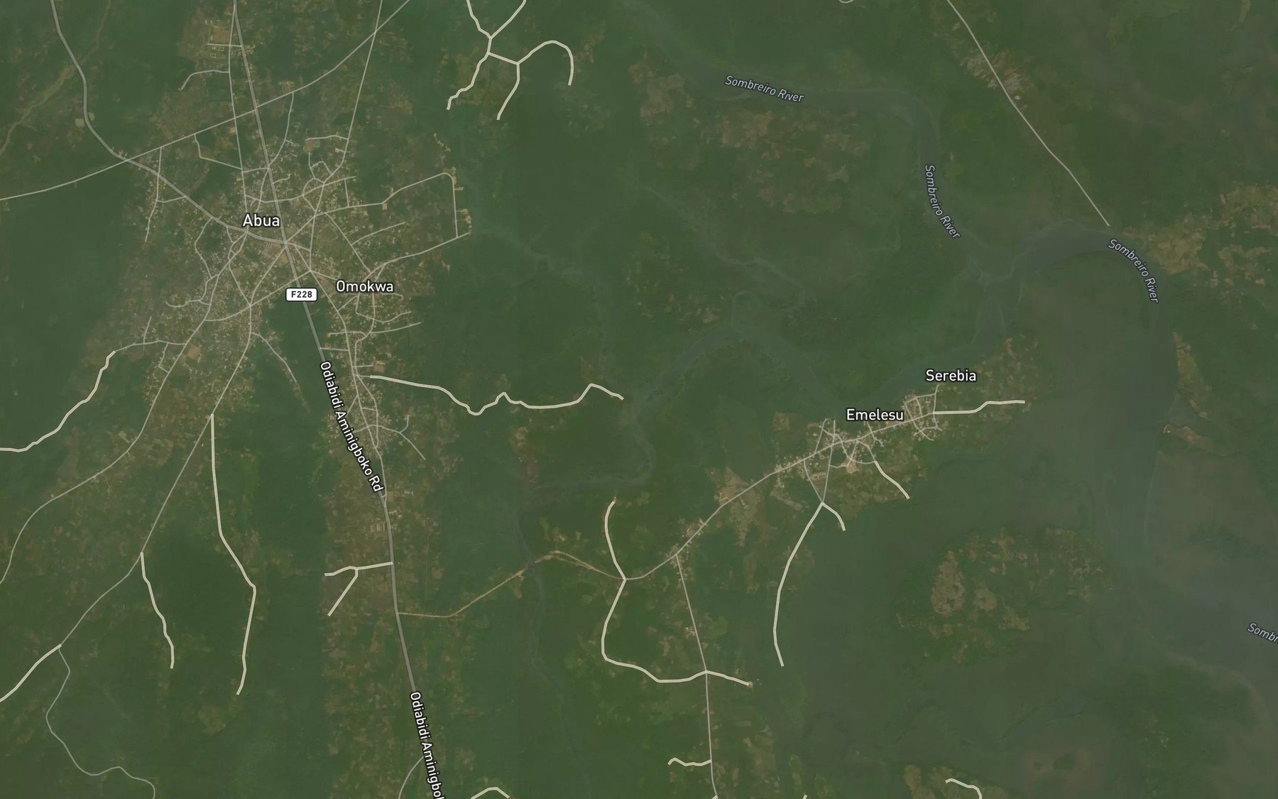 Satellite map of the Opuanir Creek