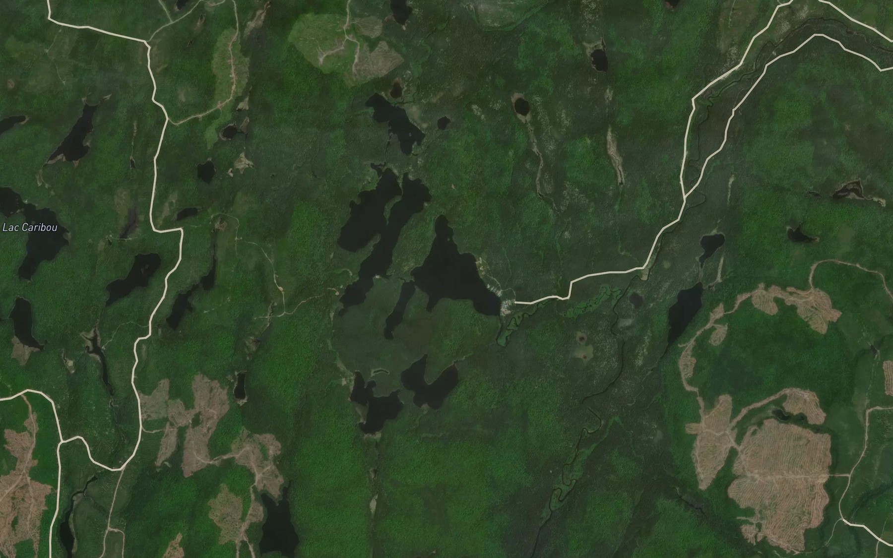 Satellite map of the Lac Dansereau