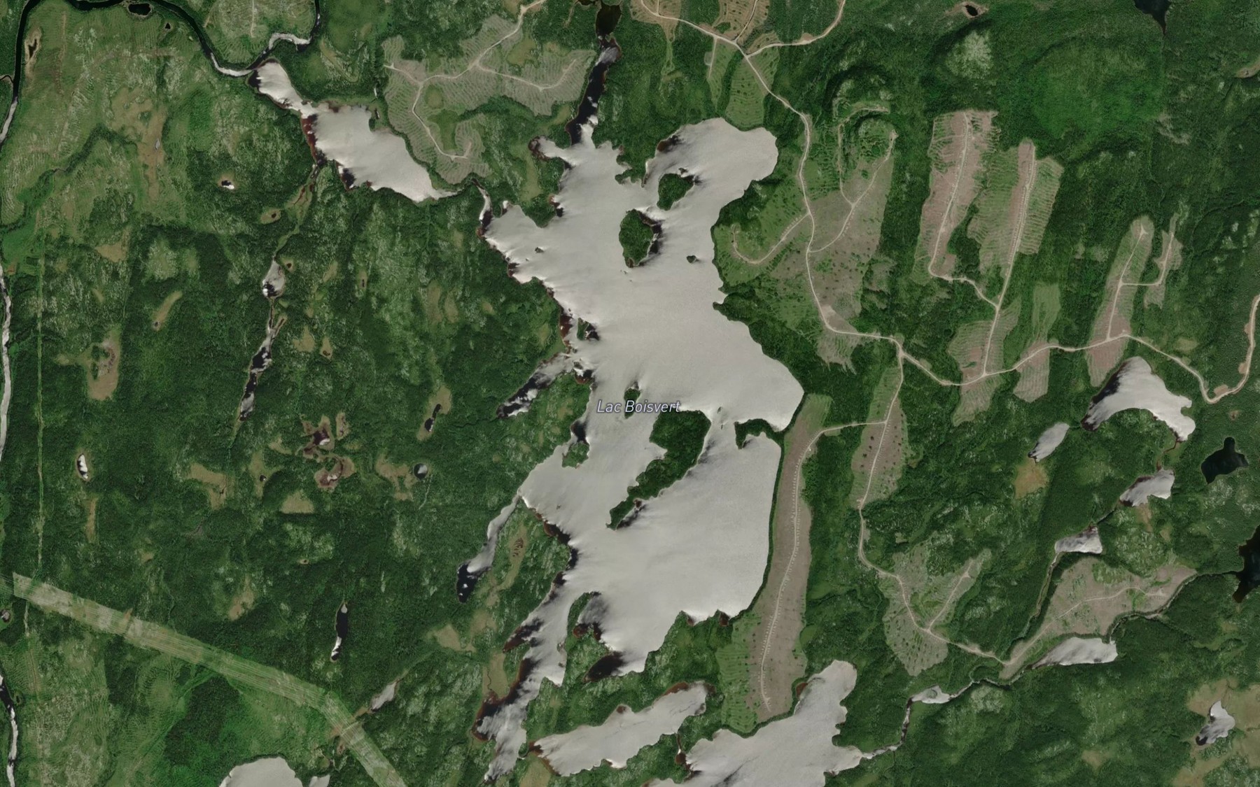 Satellite map of the Lac Boisvert