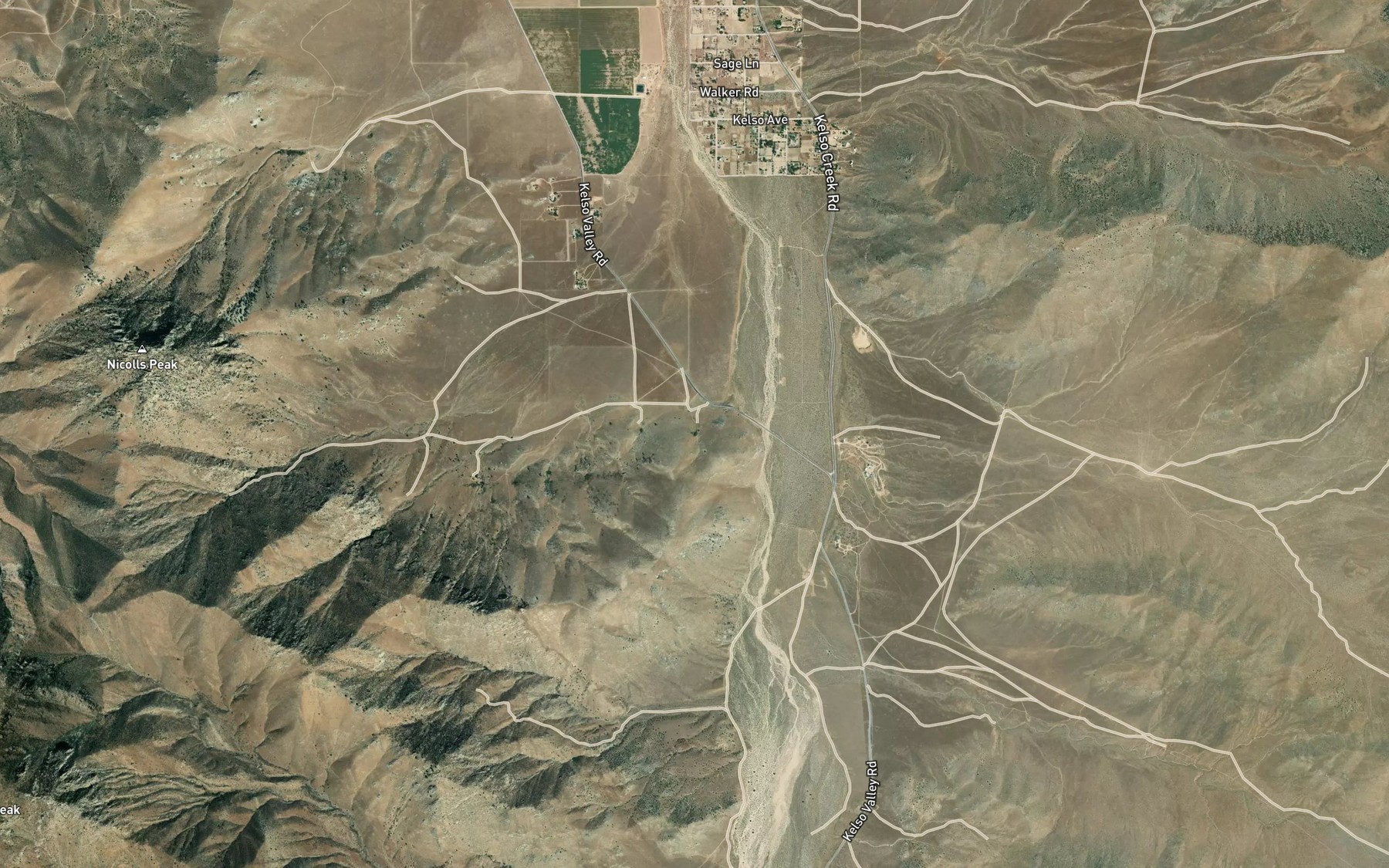 Satellite map of the Brown Spring