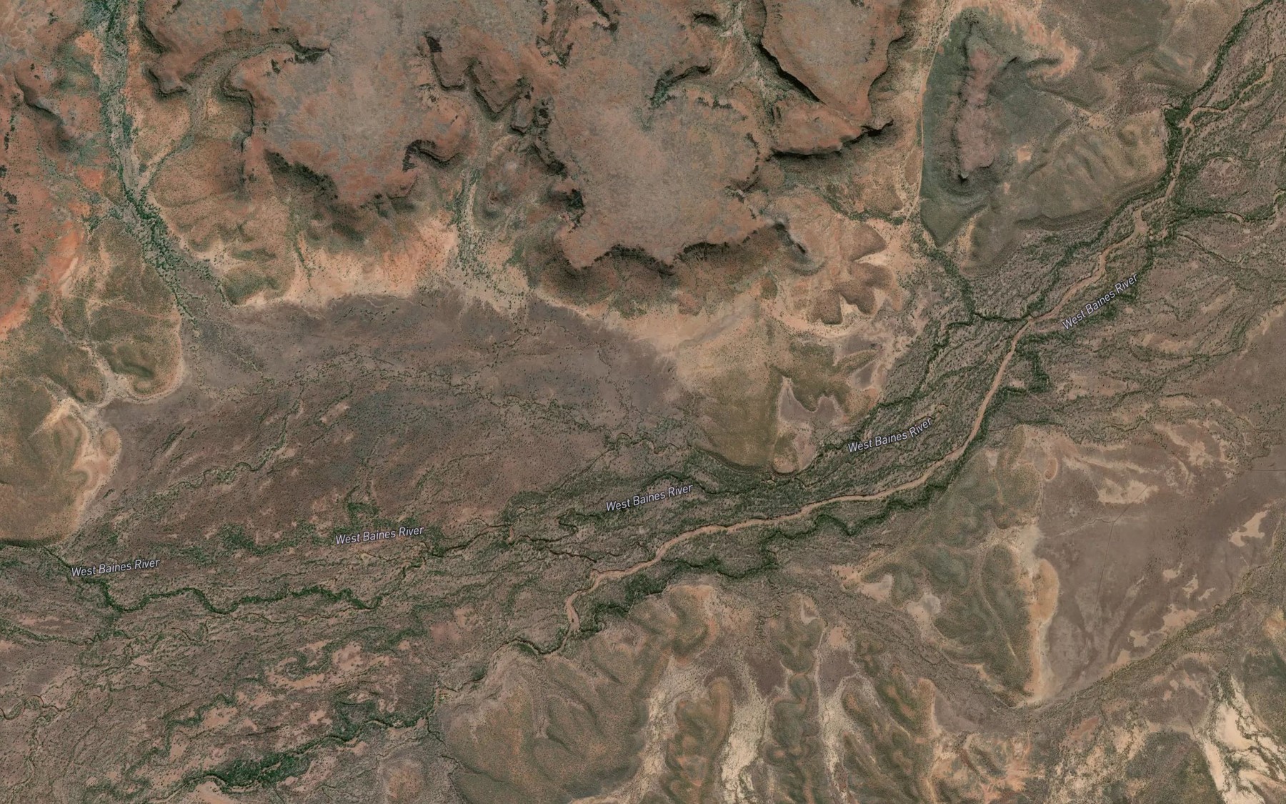 Satellite map of the Boxer Spring Creek