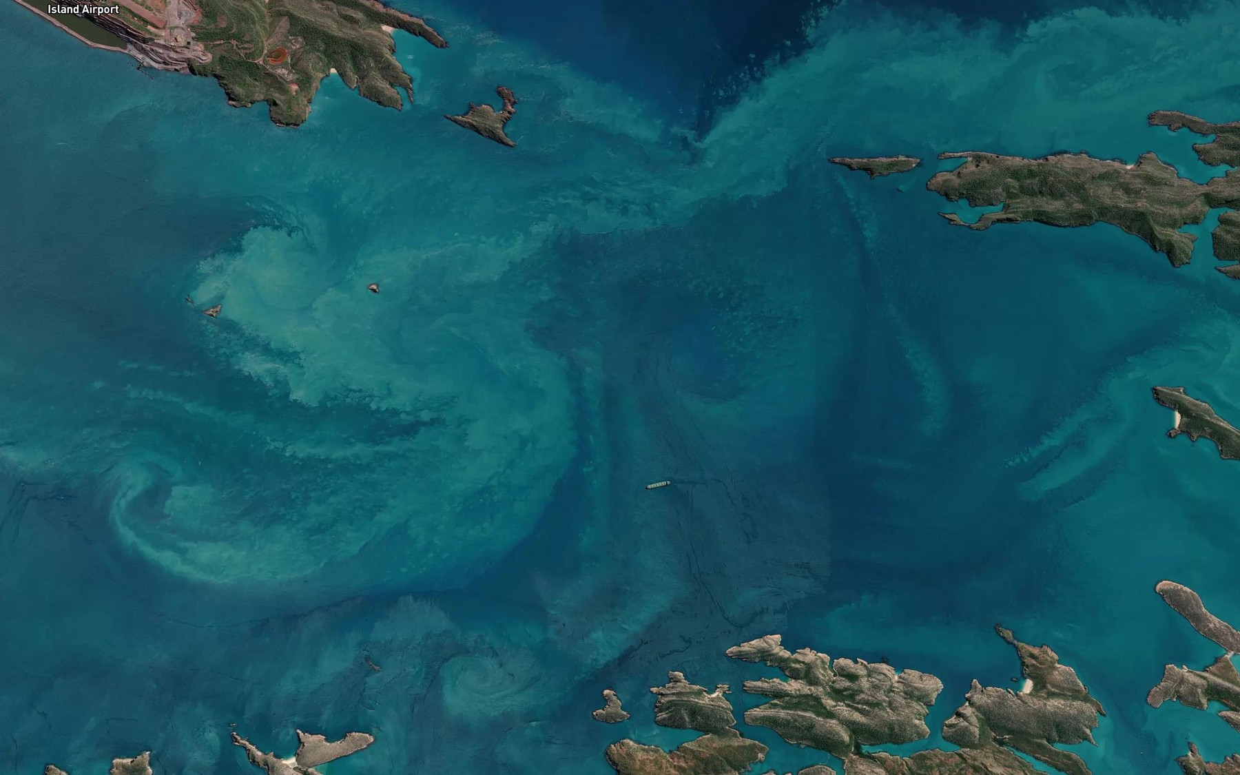 Satellite map of the Yampi Sound