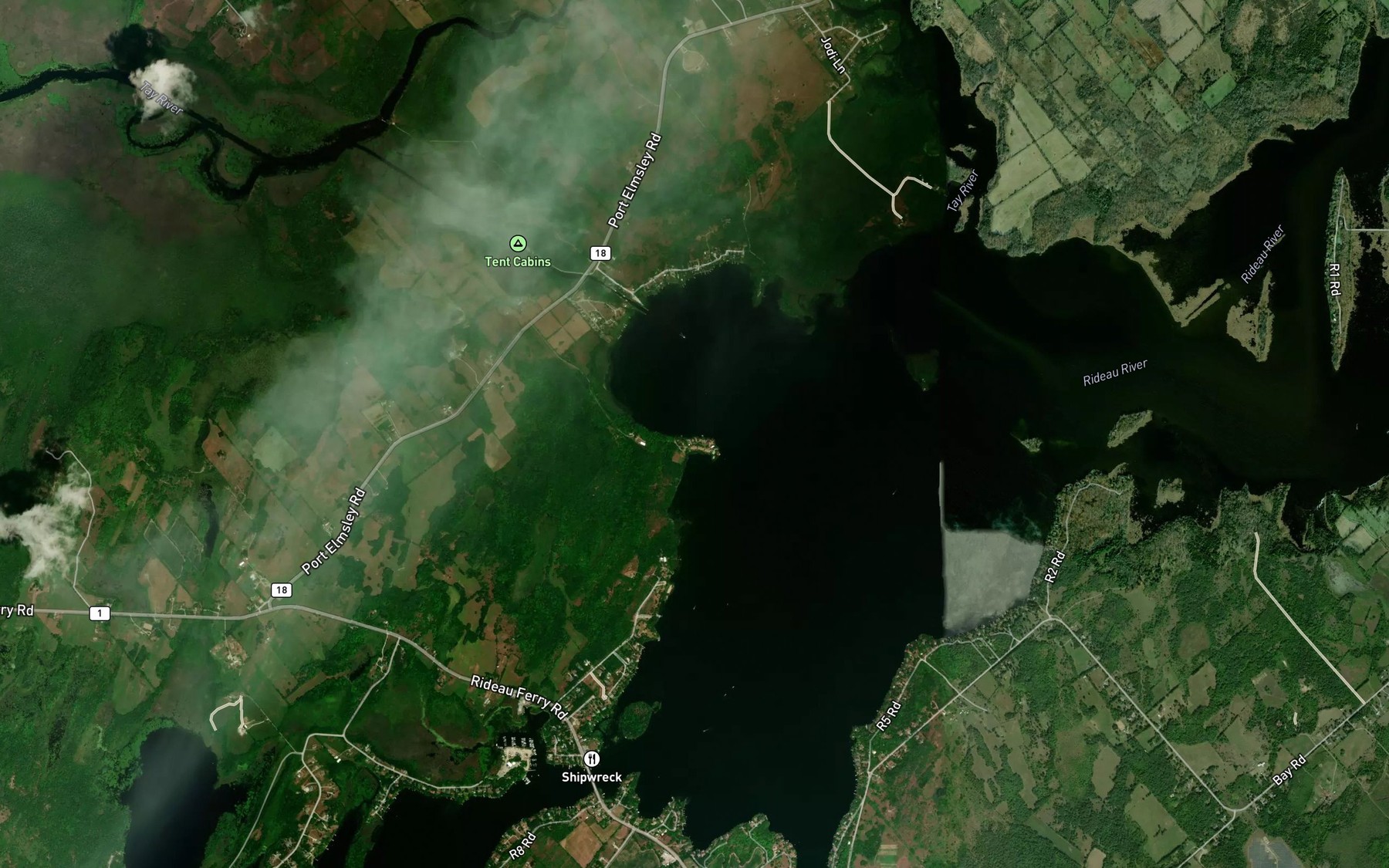 Satellite map of the Beveridge Bay