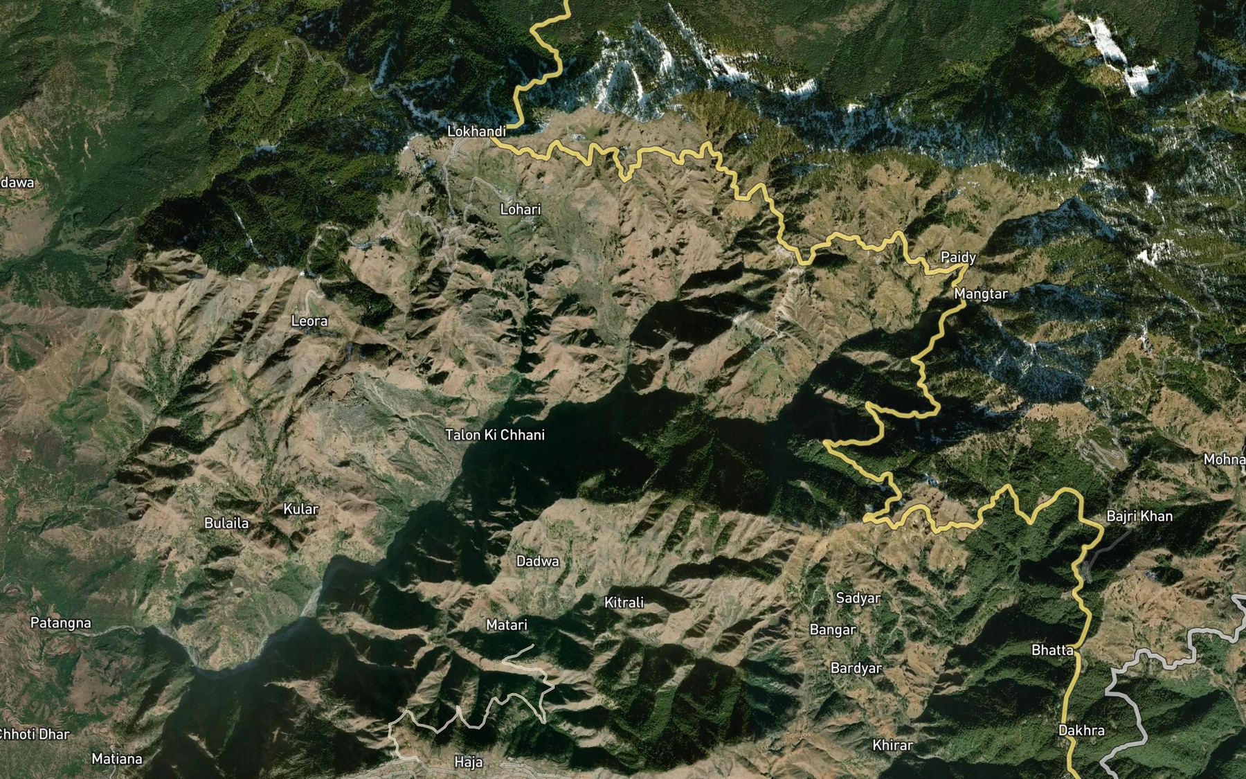 Satellite map of the Kutniari Nadi