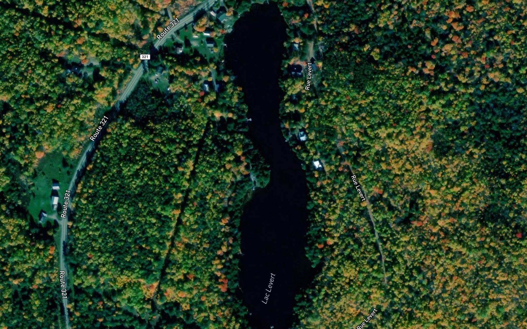 Satellite map of the Lac Levert