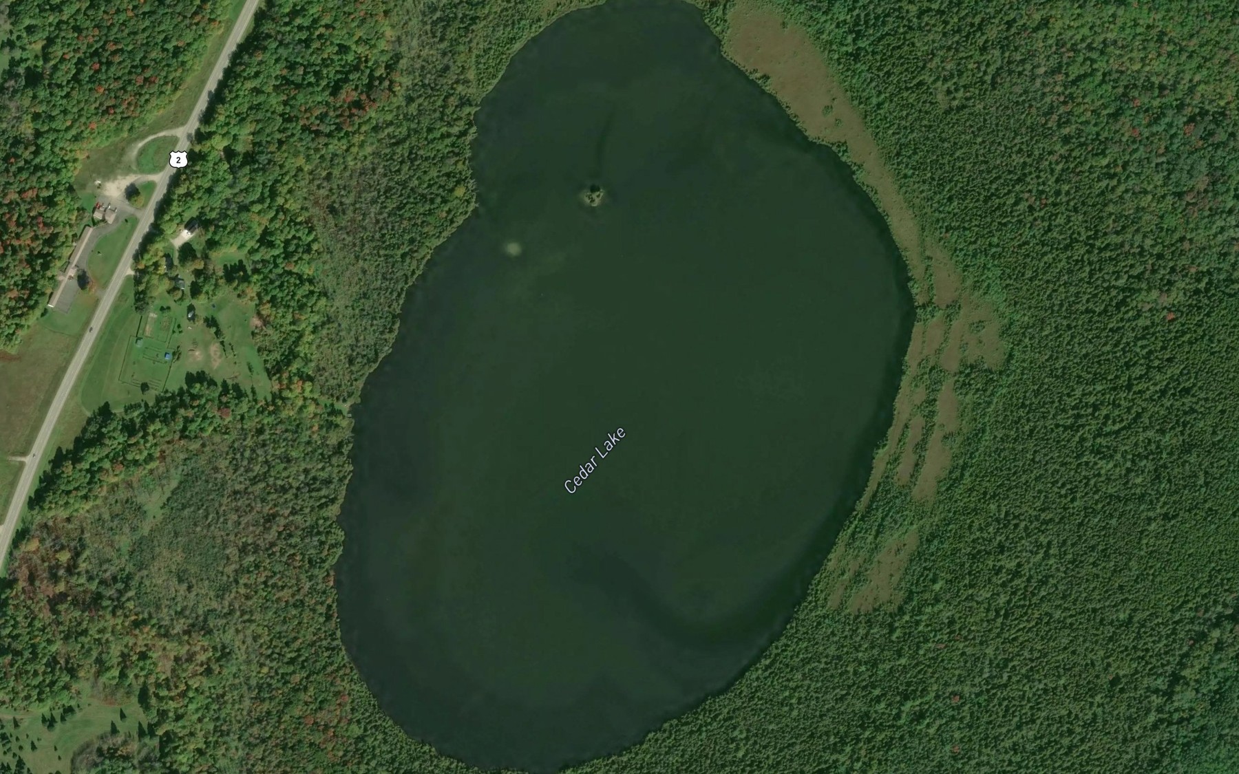 Satellite map of the Cedar Lake