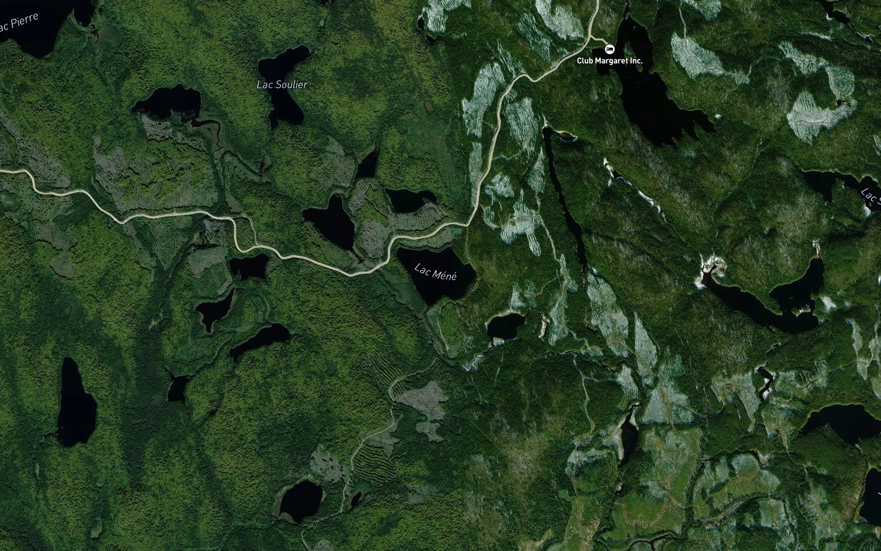 Satellite map of the Lac Mene