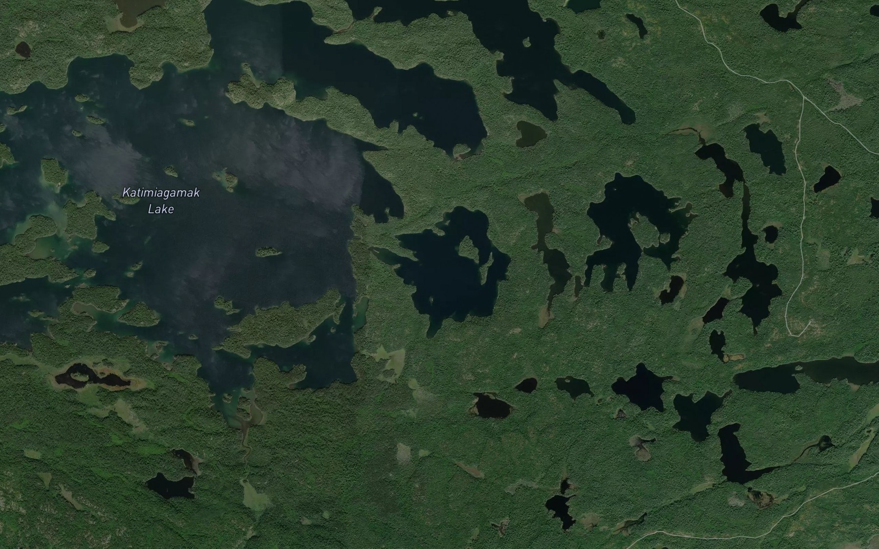 Satellite map of the Anstey Lake
