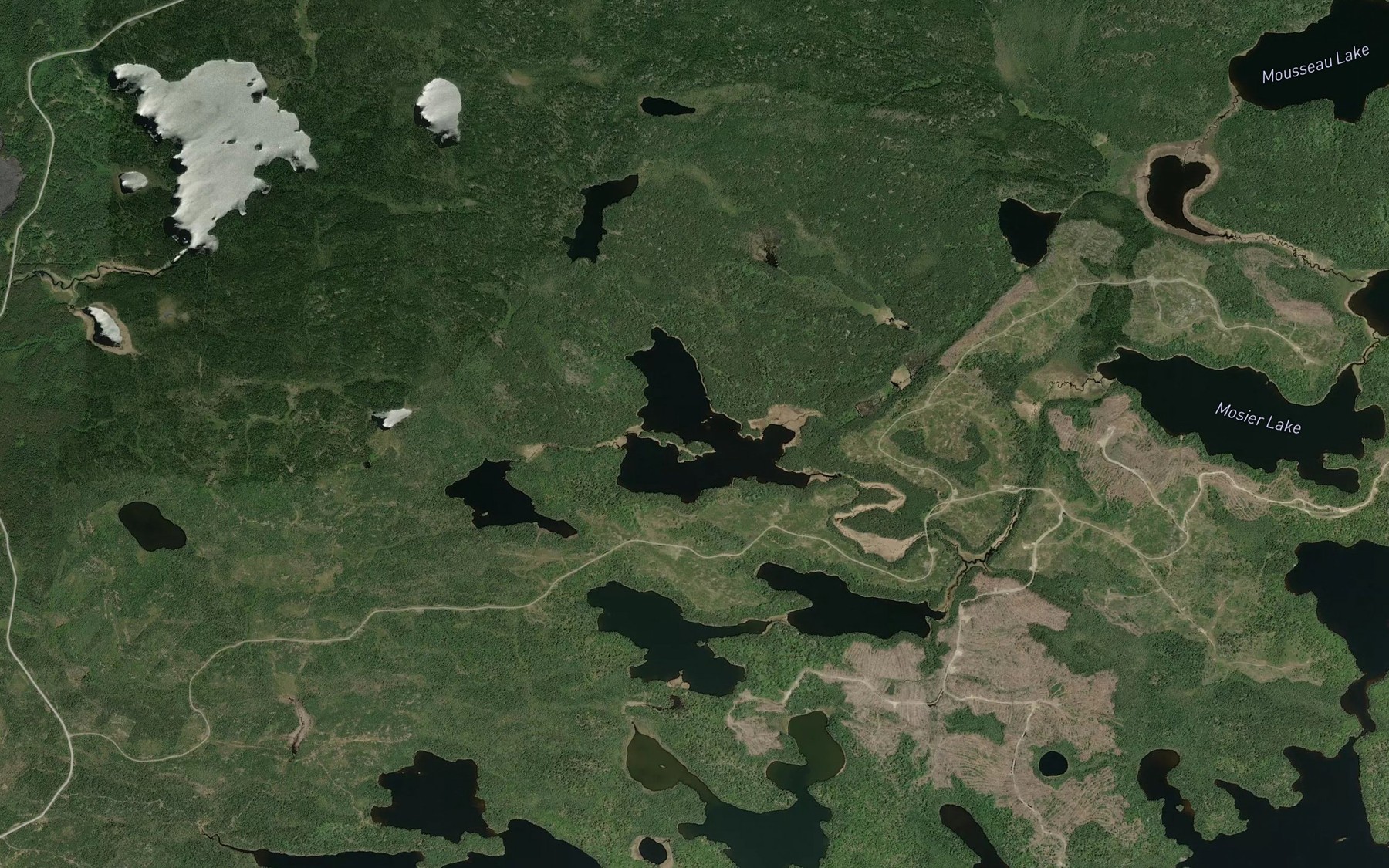 Satellite map of the Lark Lake