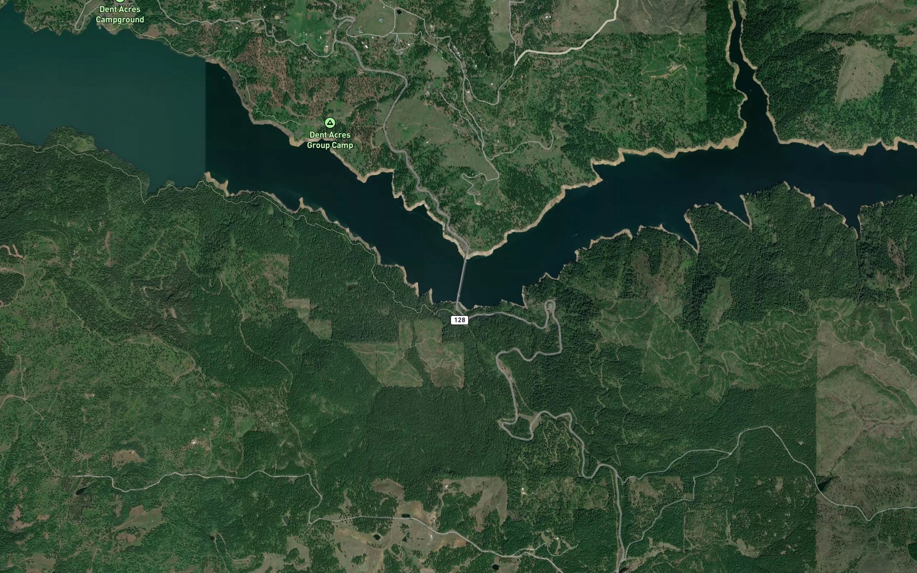Satellite map of the Bench Creek