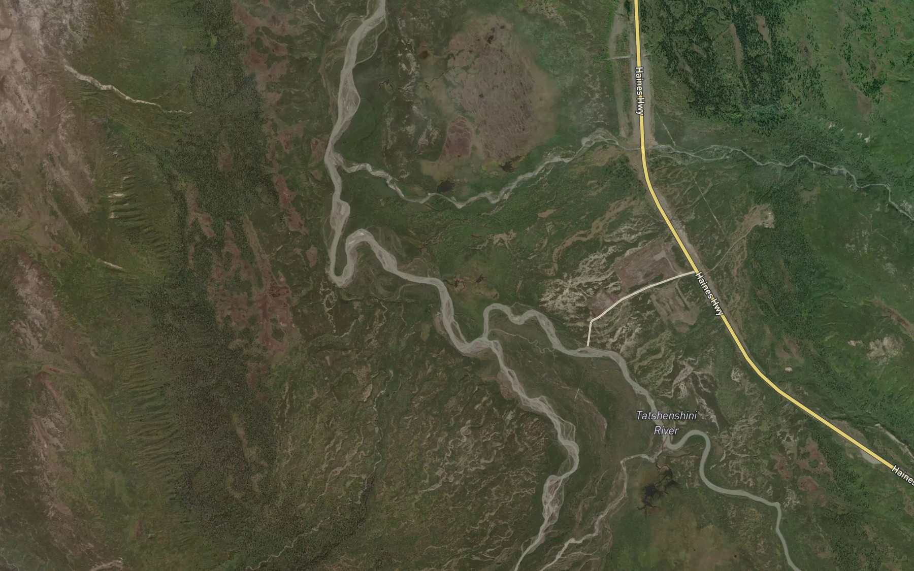 Satellite map of the Goldrun Creek