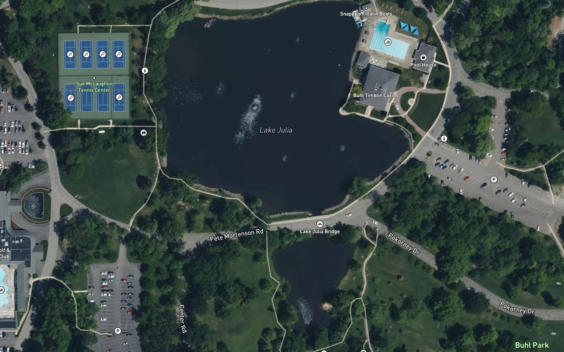 Satellite map of the Buhl Lake