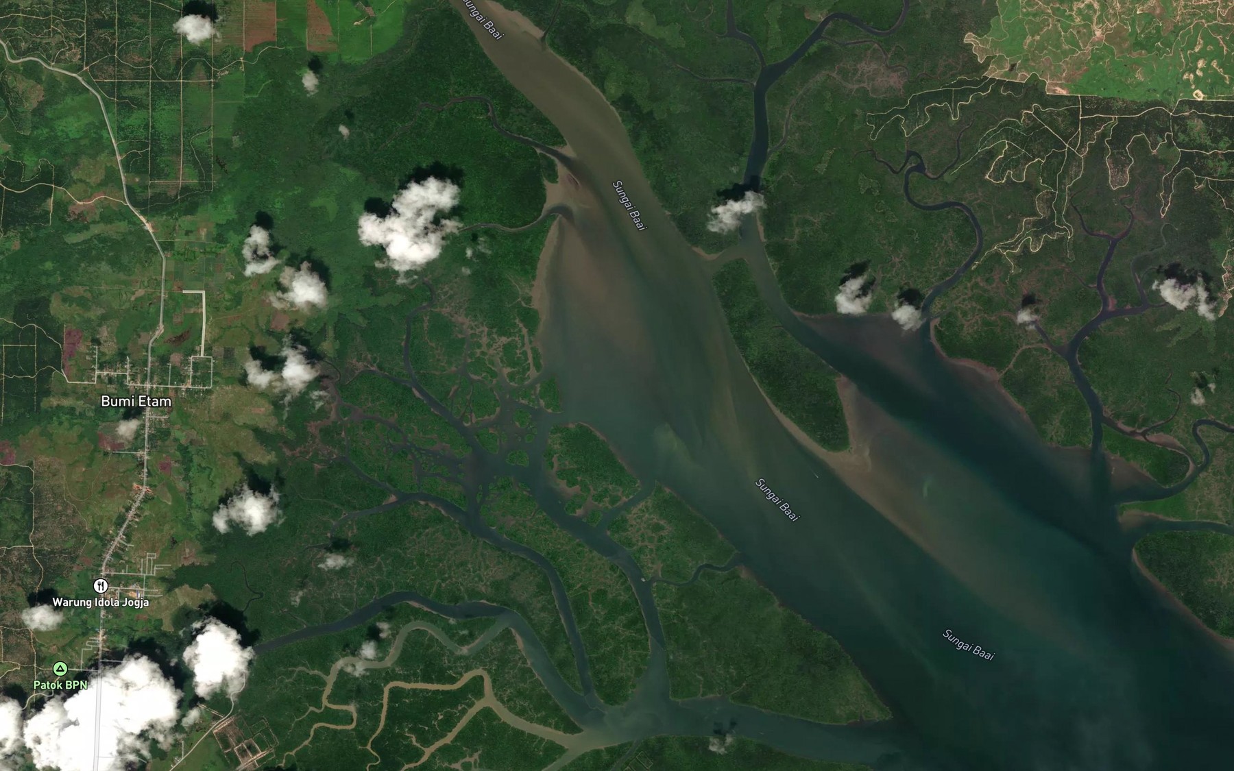 Satellite map of the Sungai Karangan