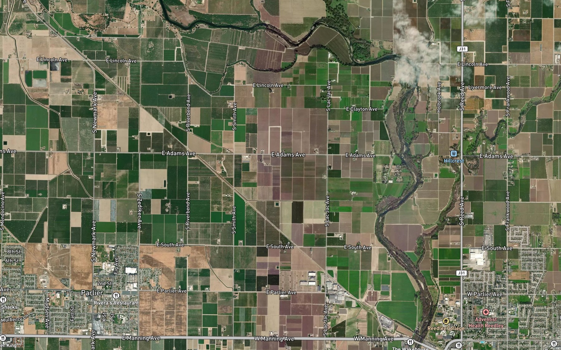 Satellite map of the Highland Canal