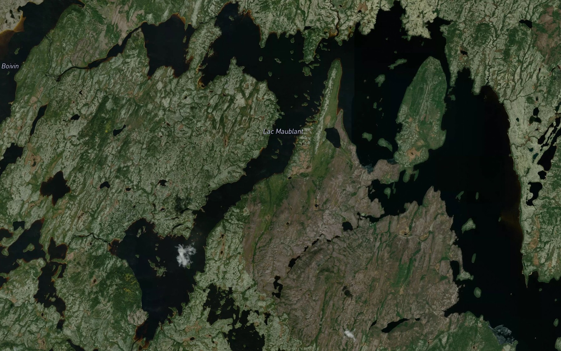 Satellite map of the Lac Maublant