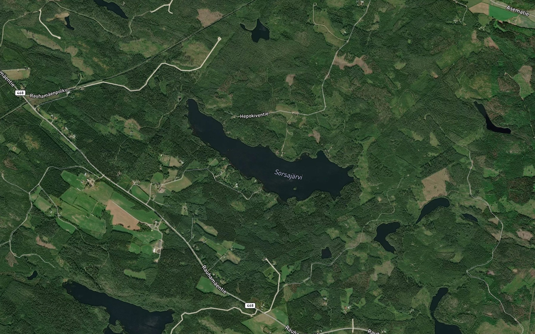Satellite map of the Sorsajarvi