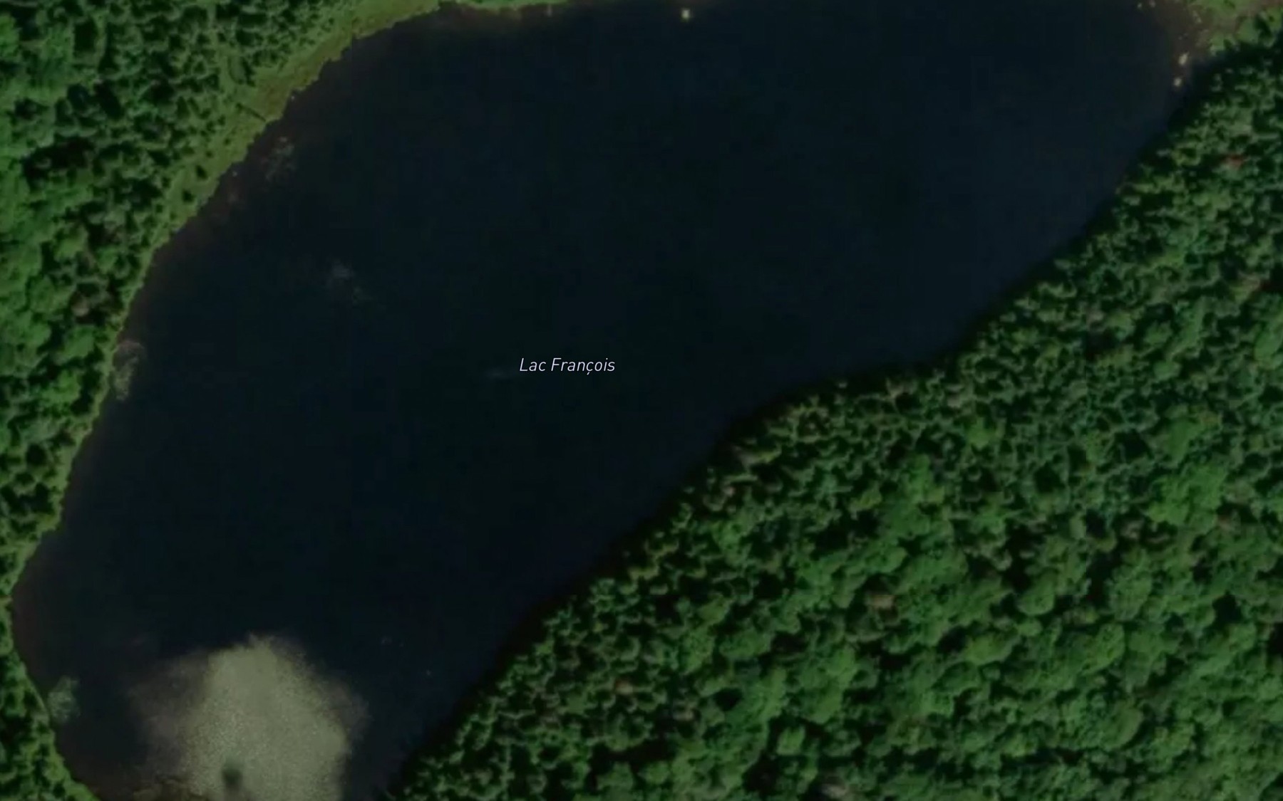 Satellite map of the Lac Francois