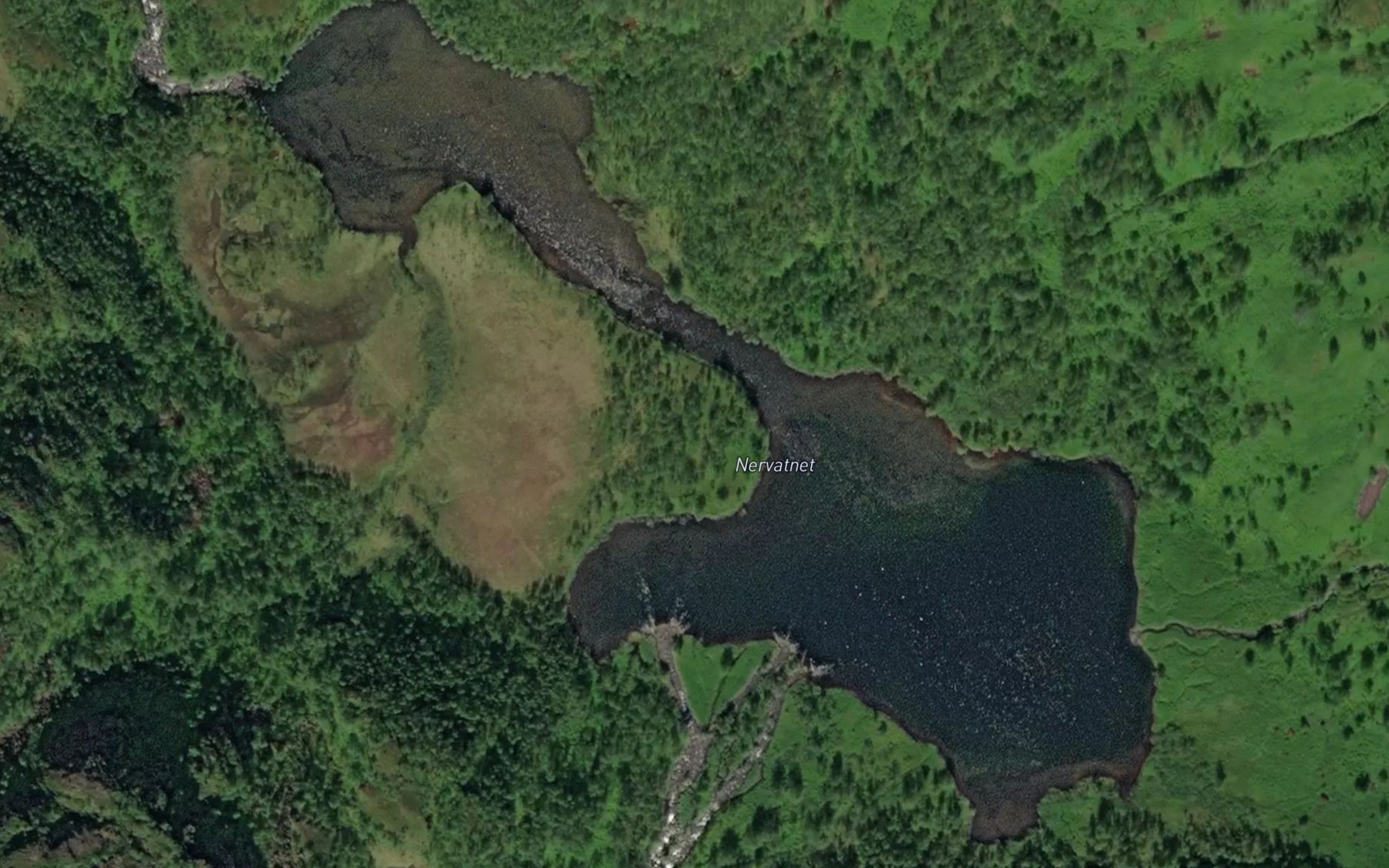 Satellite map of the Nervatnet