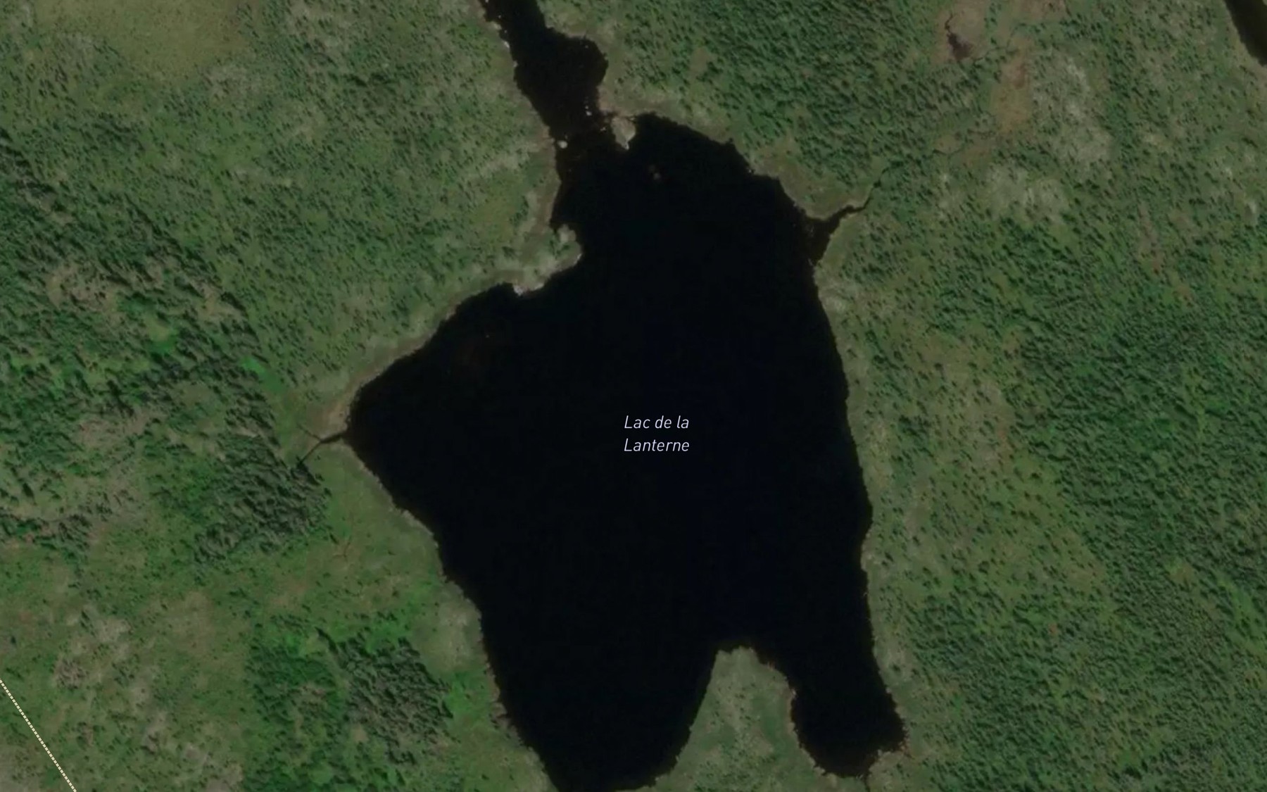 Satellite map of the Lac de la Lanterne