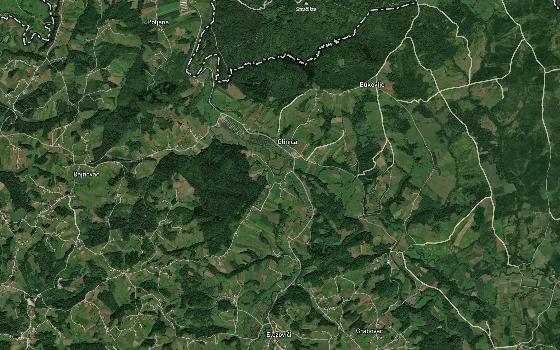Satellite map of the Slapnica