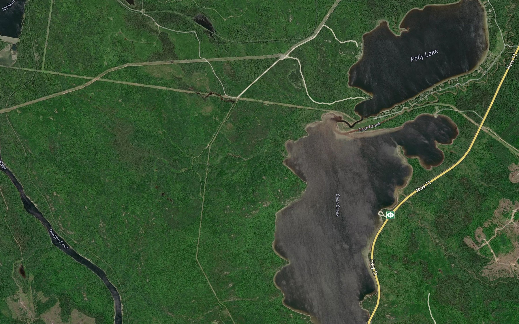 Satellite map of the Duncan Bay