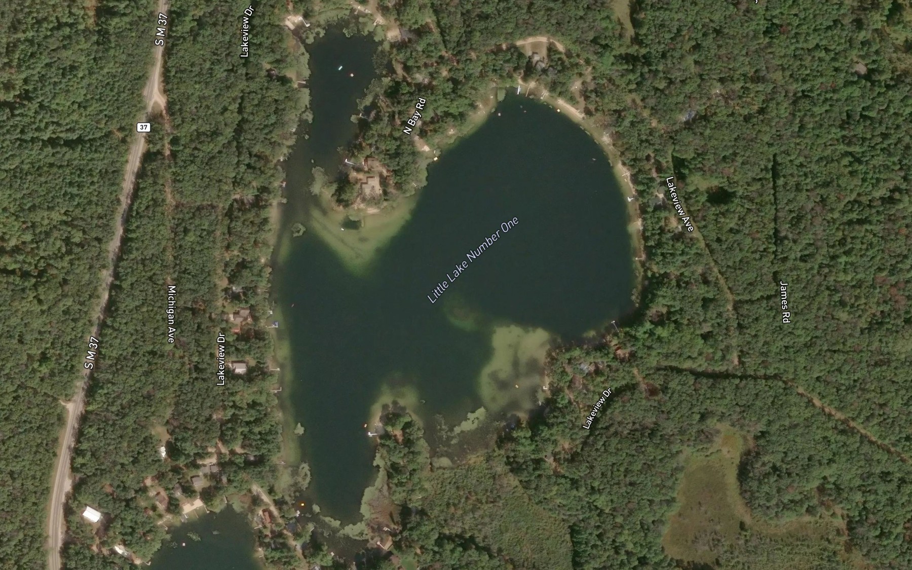 Satellite map of the Little Lake Number One